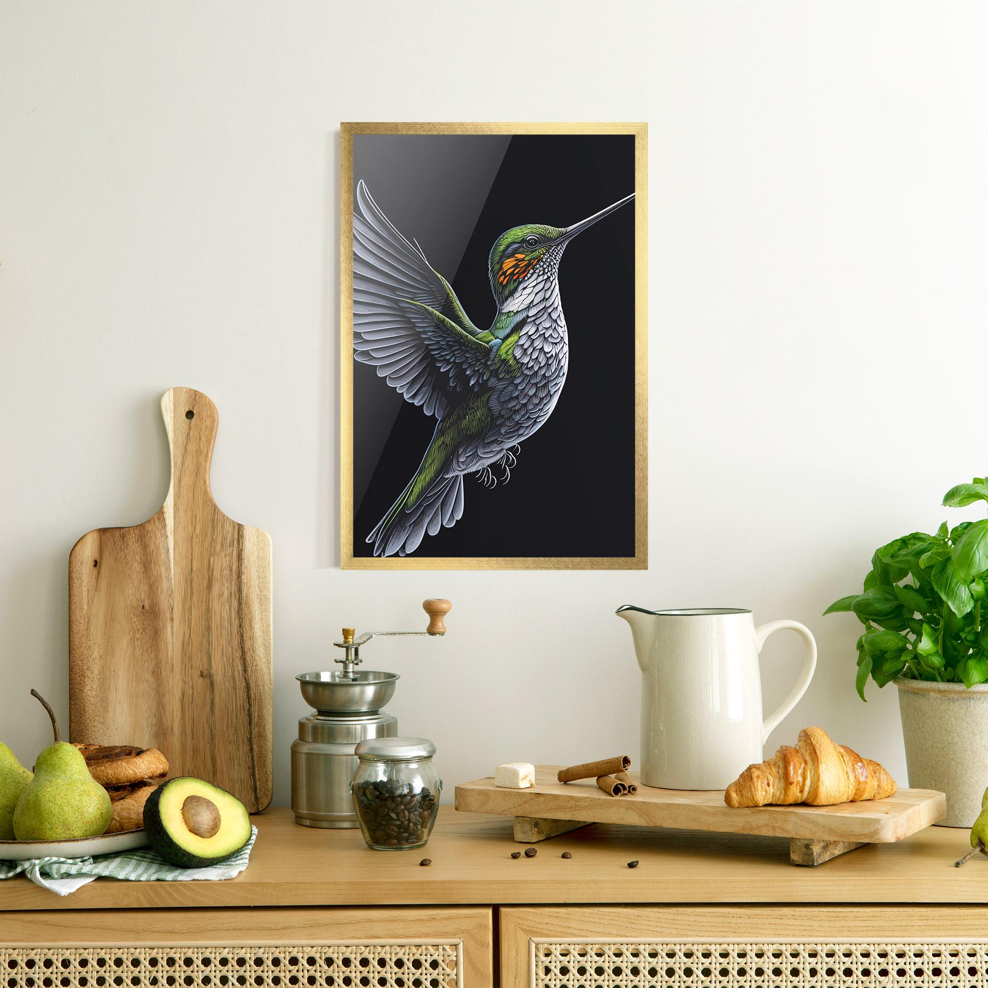 Plakat w Ramie Hummingbird mockup 8