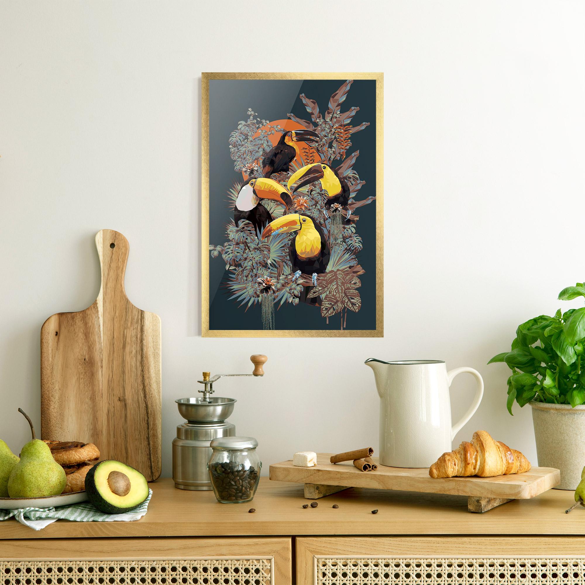 Plakat w Ramie Toucan Birds mockup 8