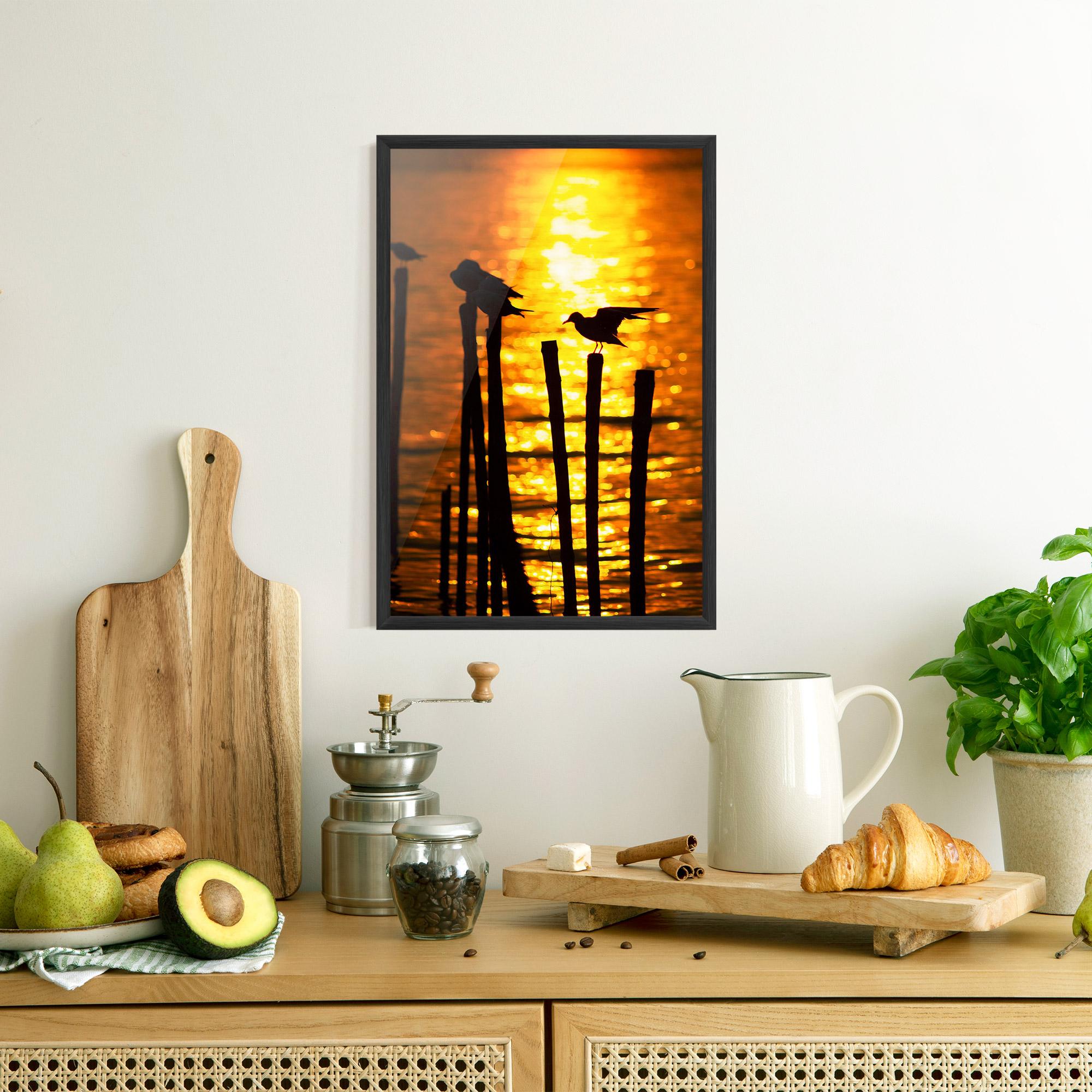 Plakat w Ramie Silhouettes Birds mockup 8