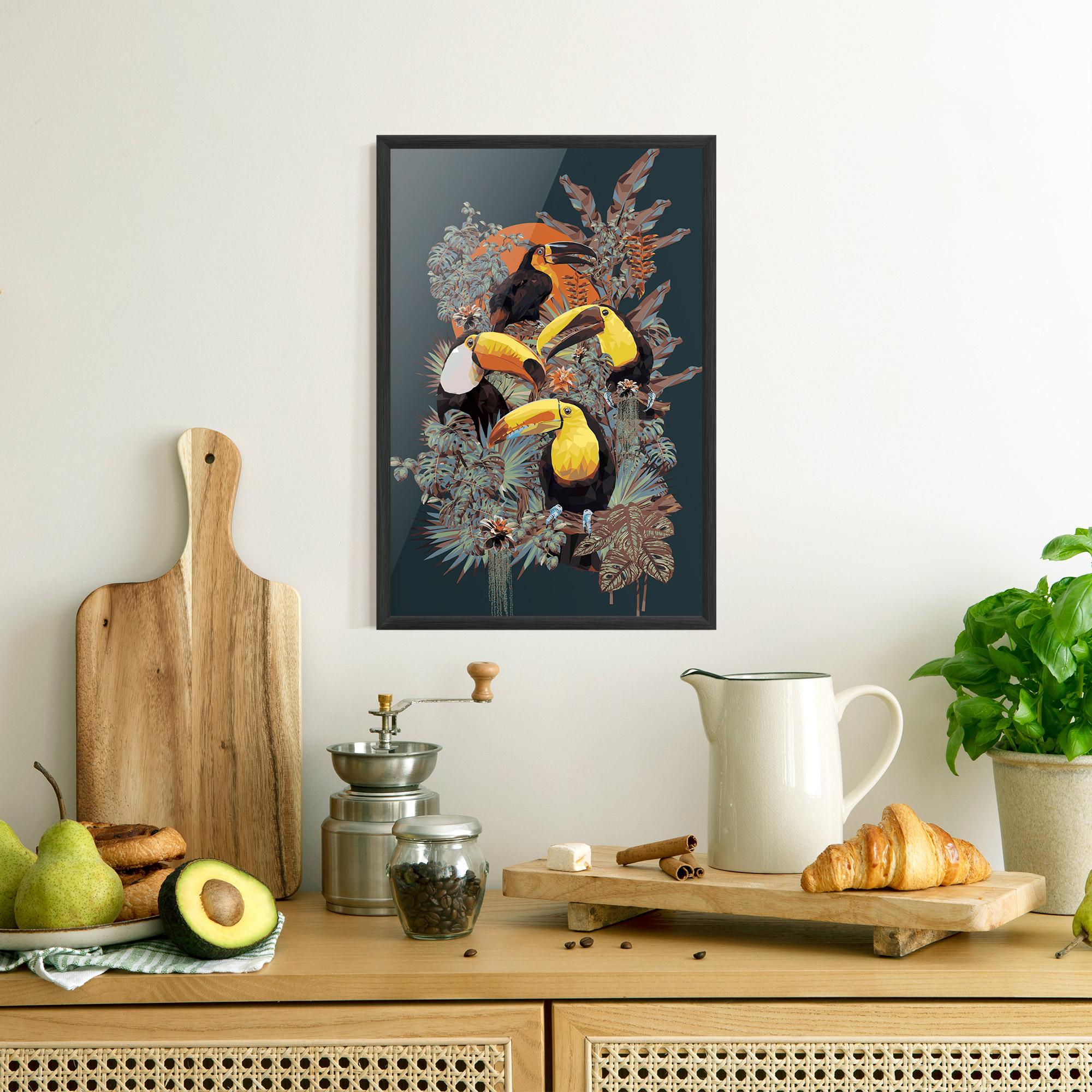 Plakat w Ramie Toucan Birds mockup 8
