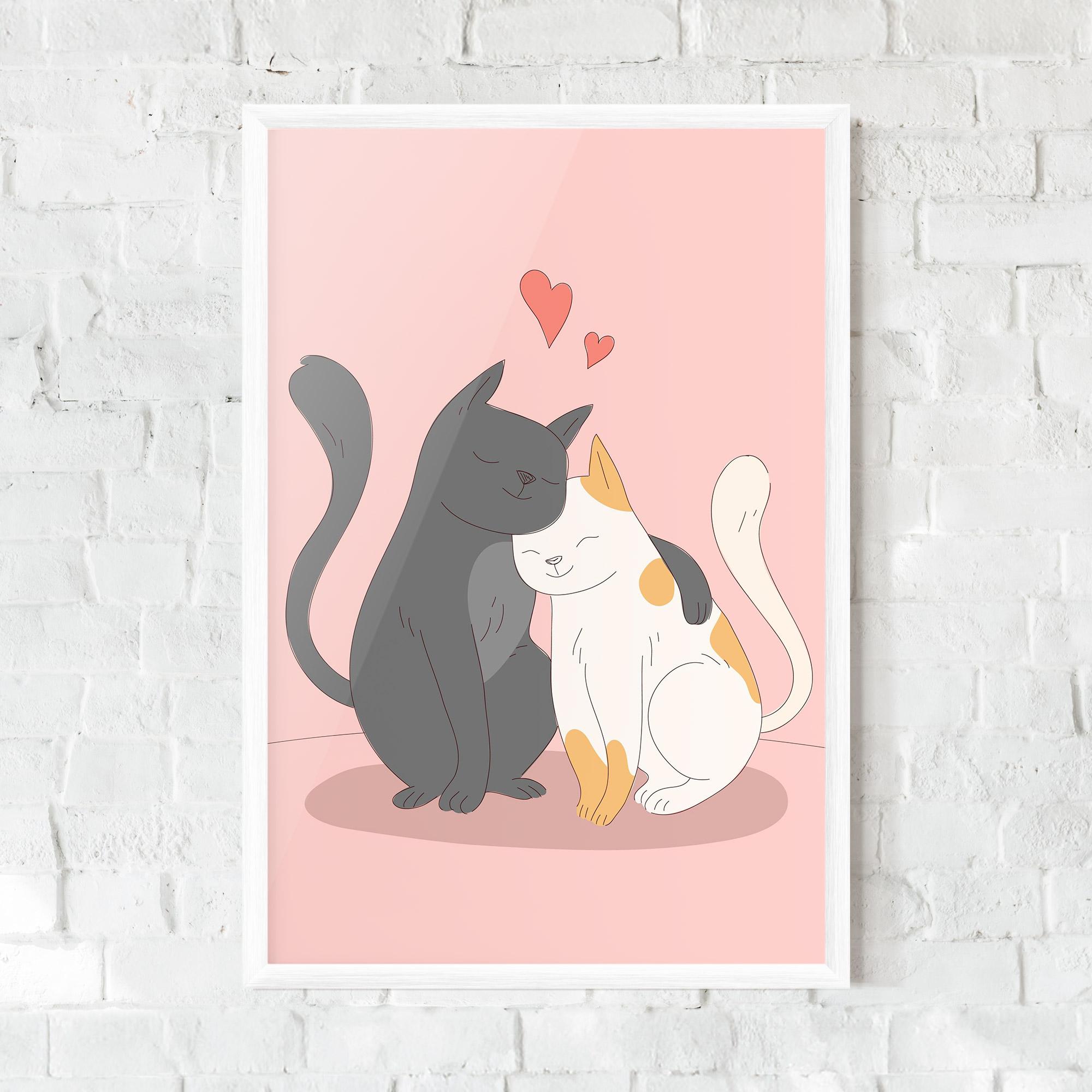 Plakat w Ramie Lover Cats mockup 0