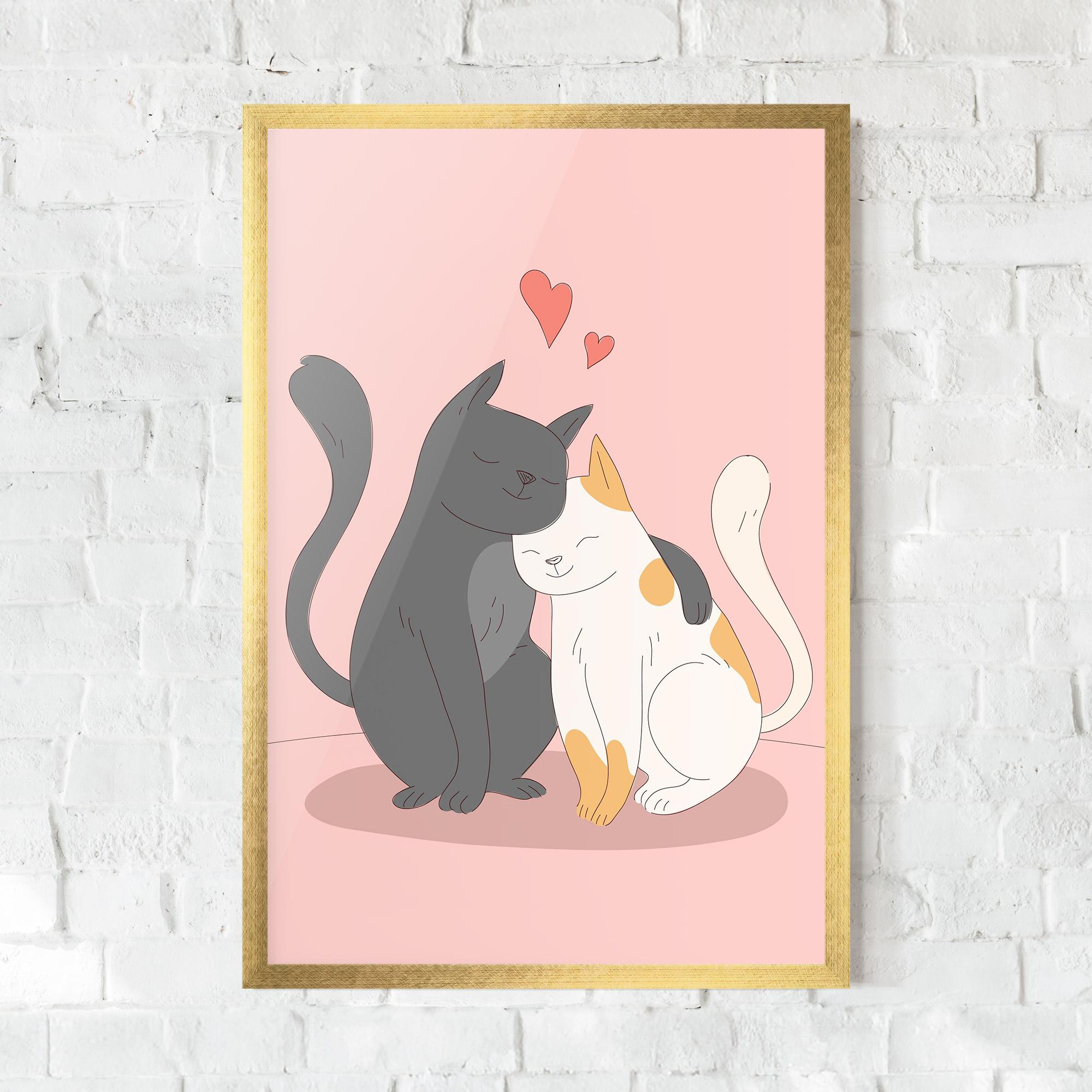 Plakat w Ramie Lover Cats mockup 0