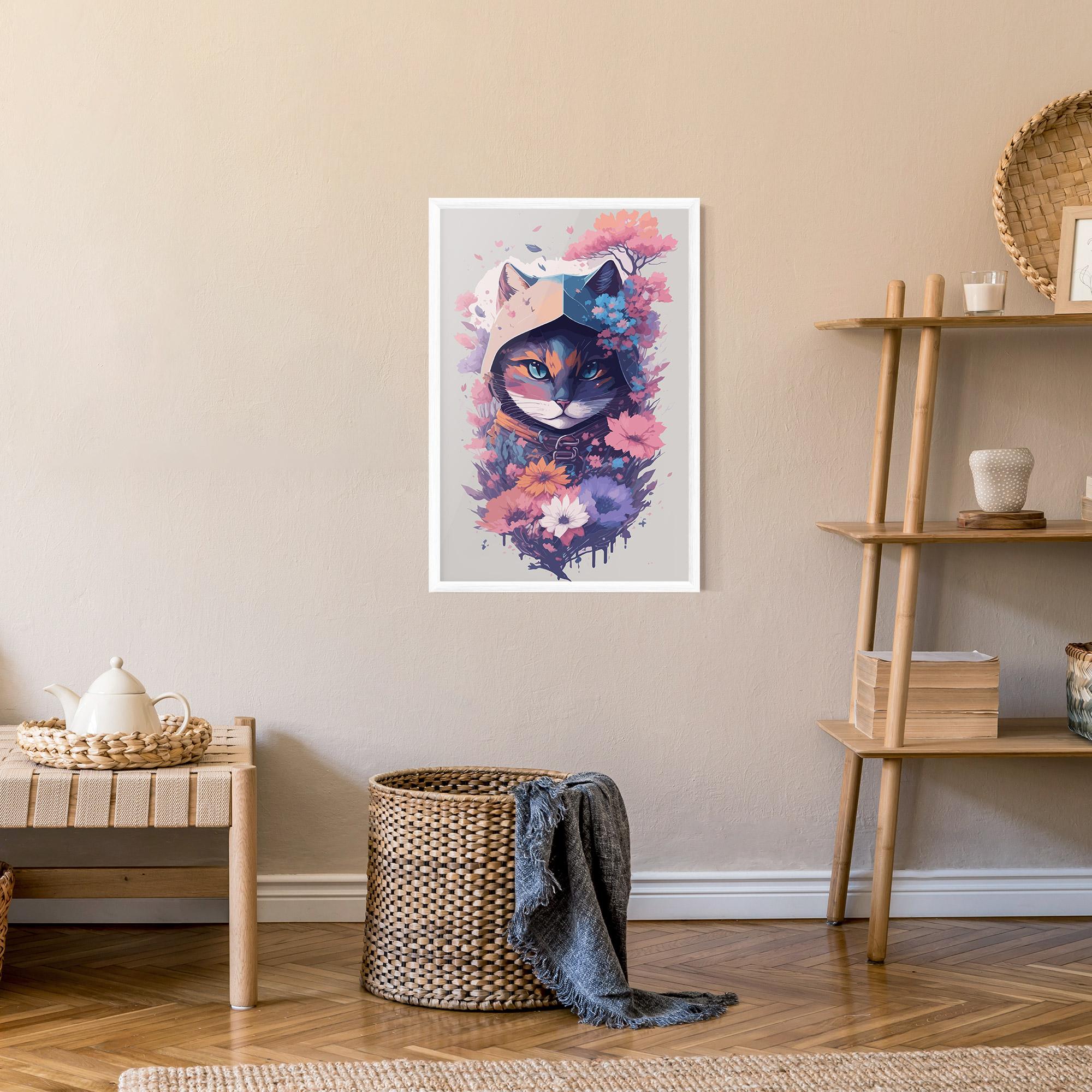 Plakat w Ramie Purple Cat mockup 9