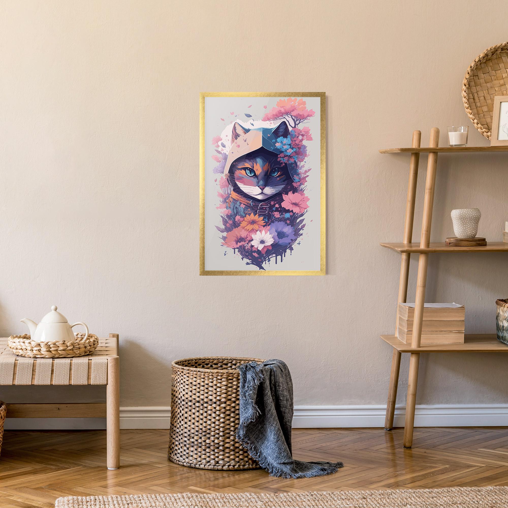 Plakat w Ramie Purple Cat mockup 9