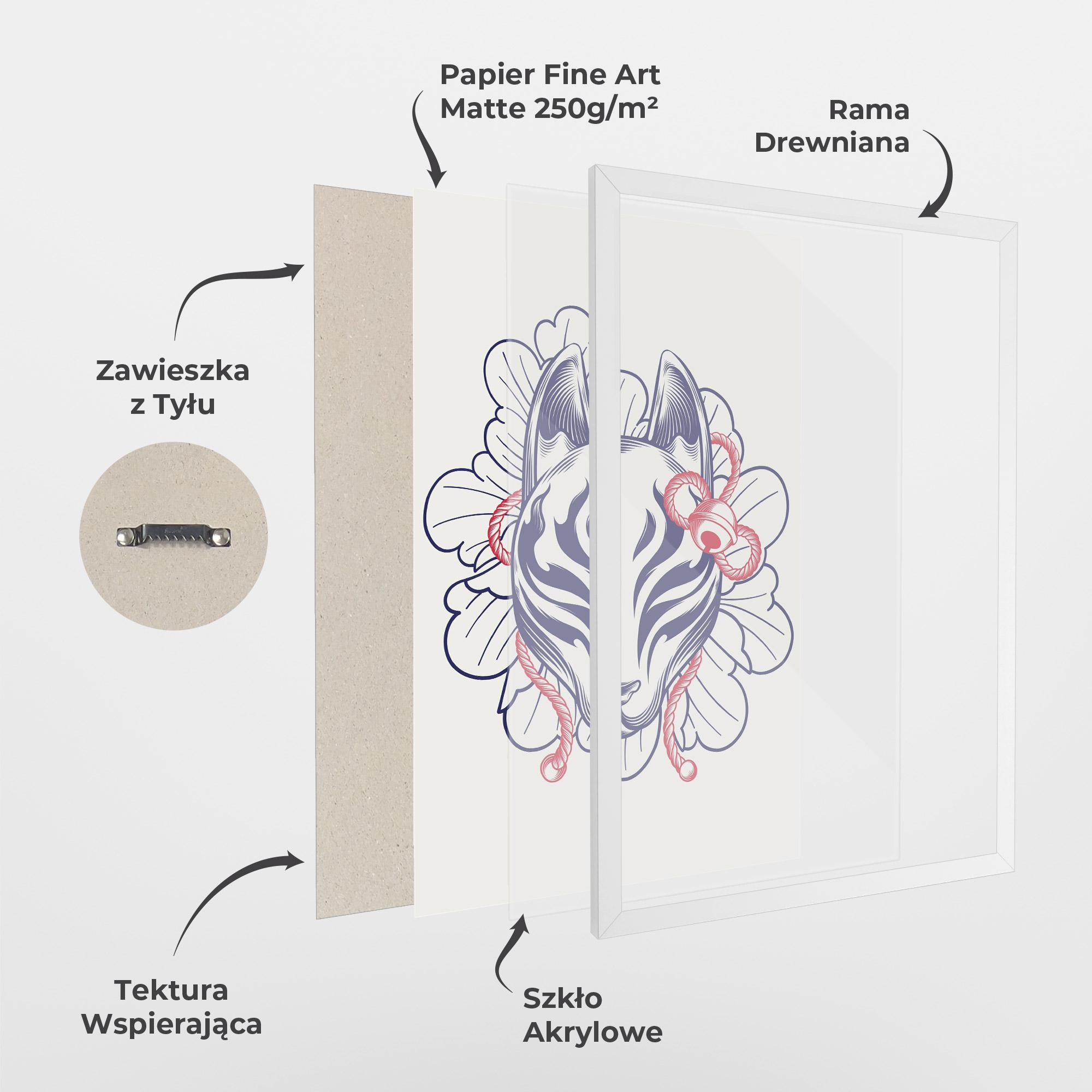 Plakat w Ramie Asiatic Cat mockup 1