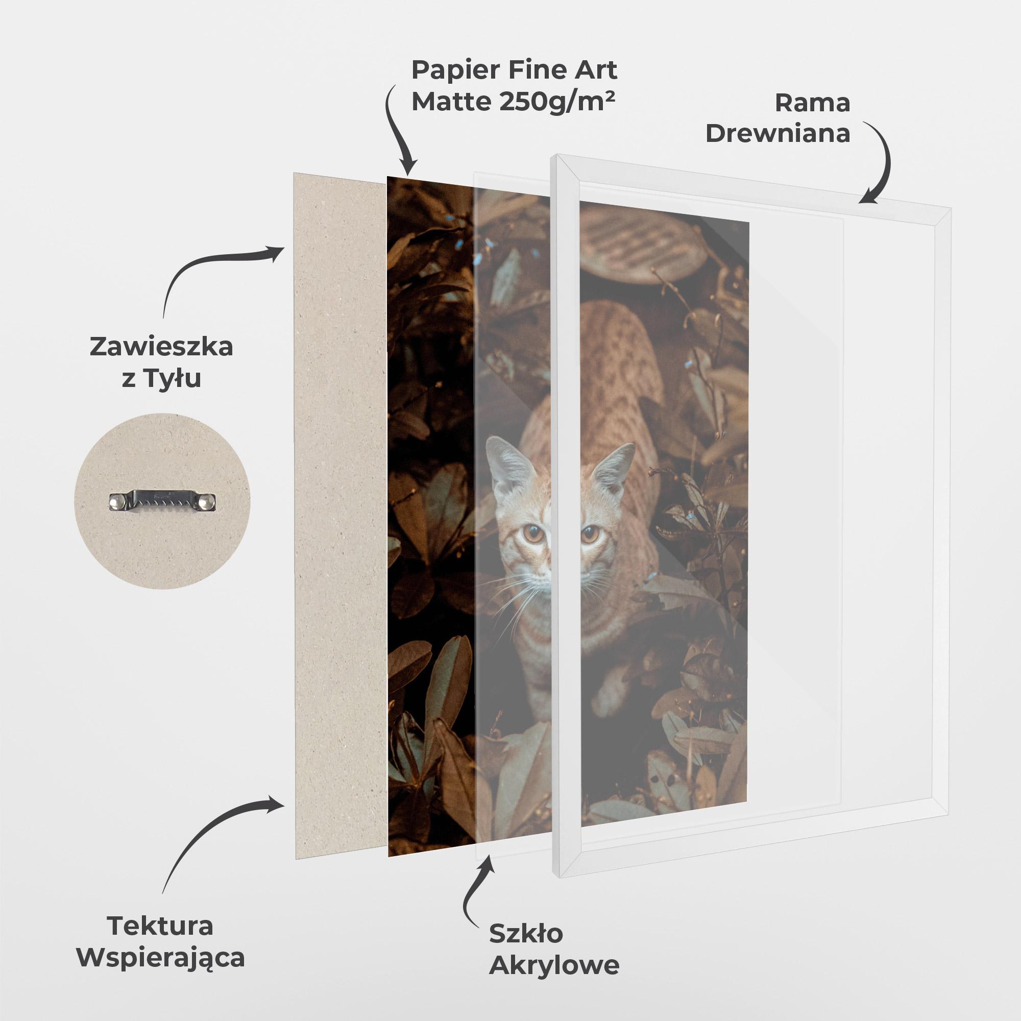 Plakat w Ramie Autumn Orange Cat mockup 1