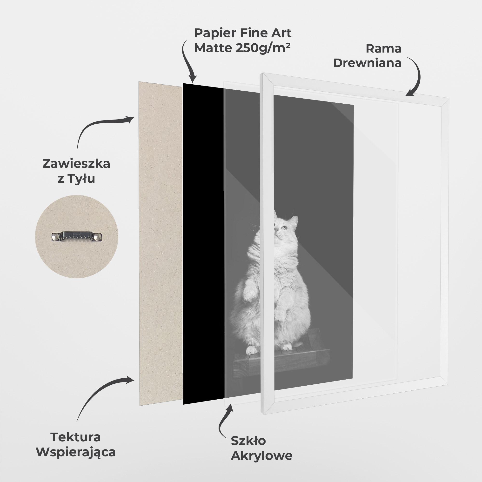 Plakat w Ramie Big Fluffy Cat mockup 1