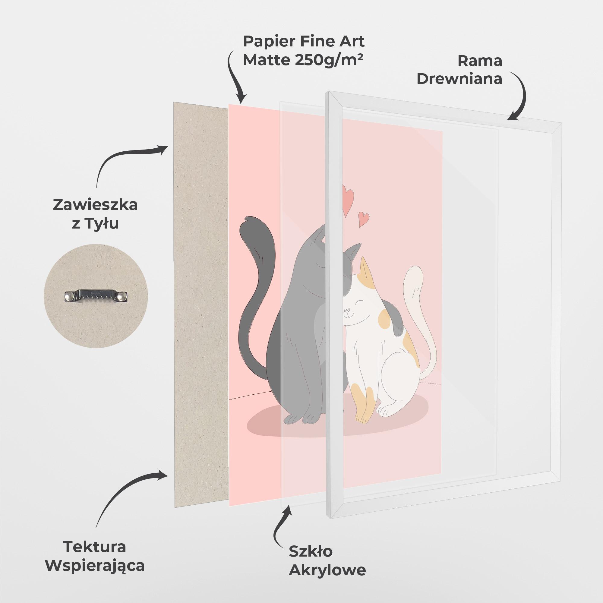 Plakat w Ramie Lover Cats mockup 1