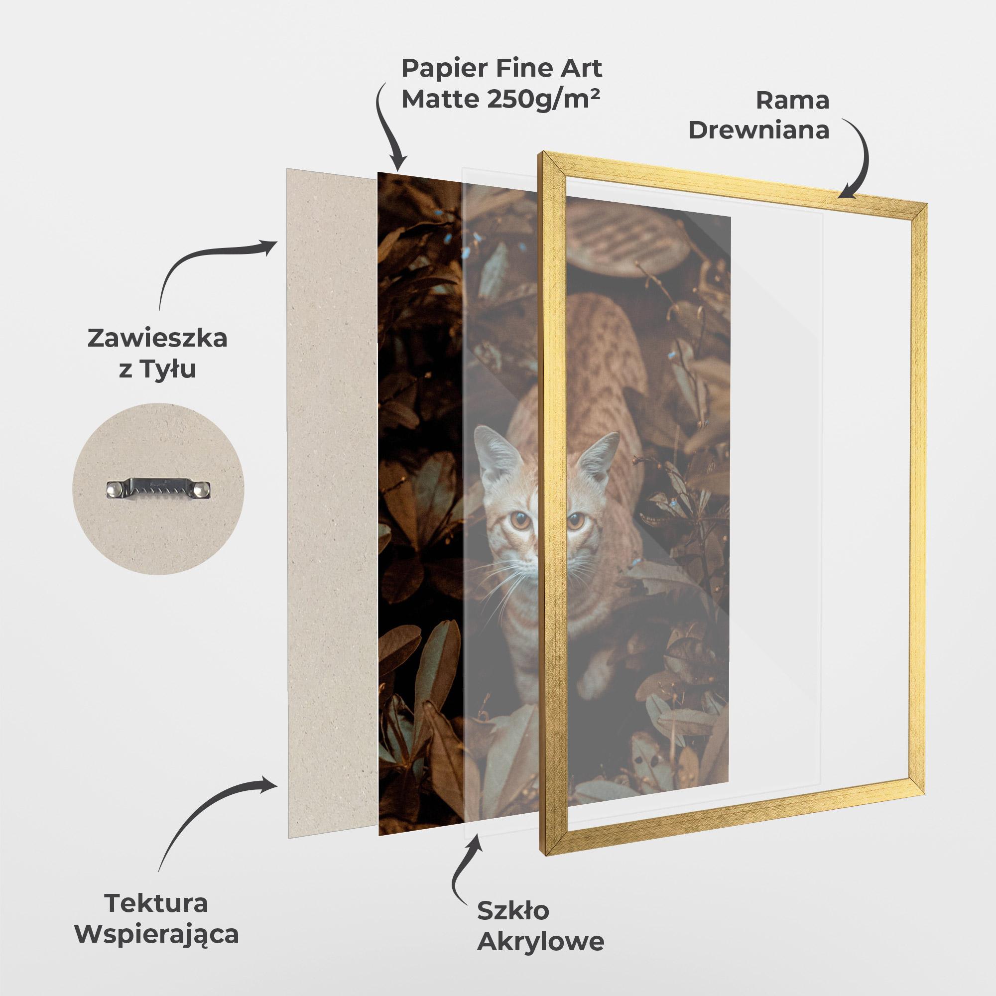 Plakat w Ramie Autumn Orange Cat mockup 1