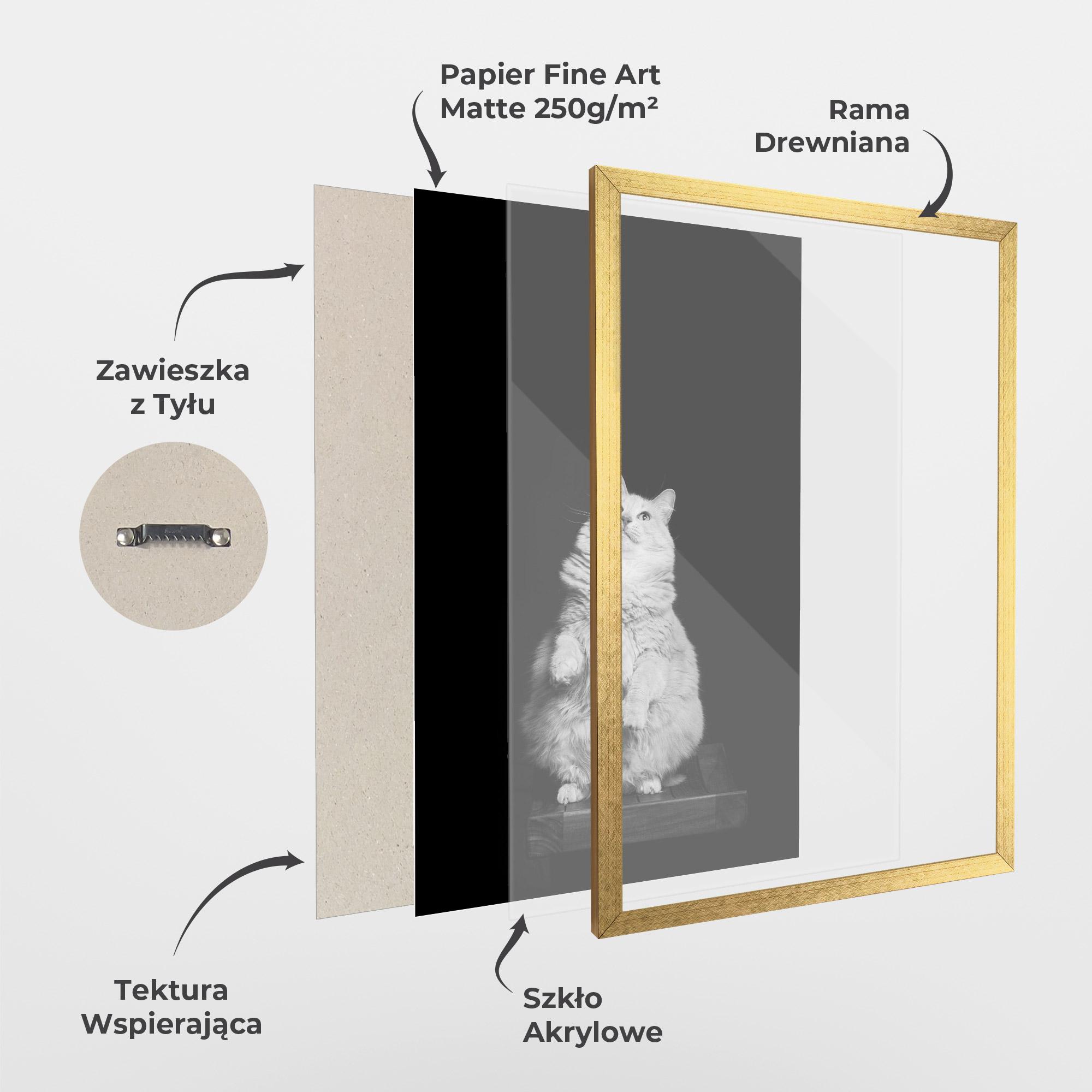 Plakat w Ramie Big Fluffy Cat mockup 1