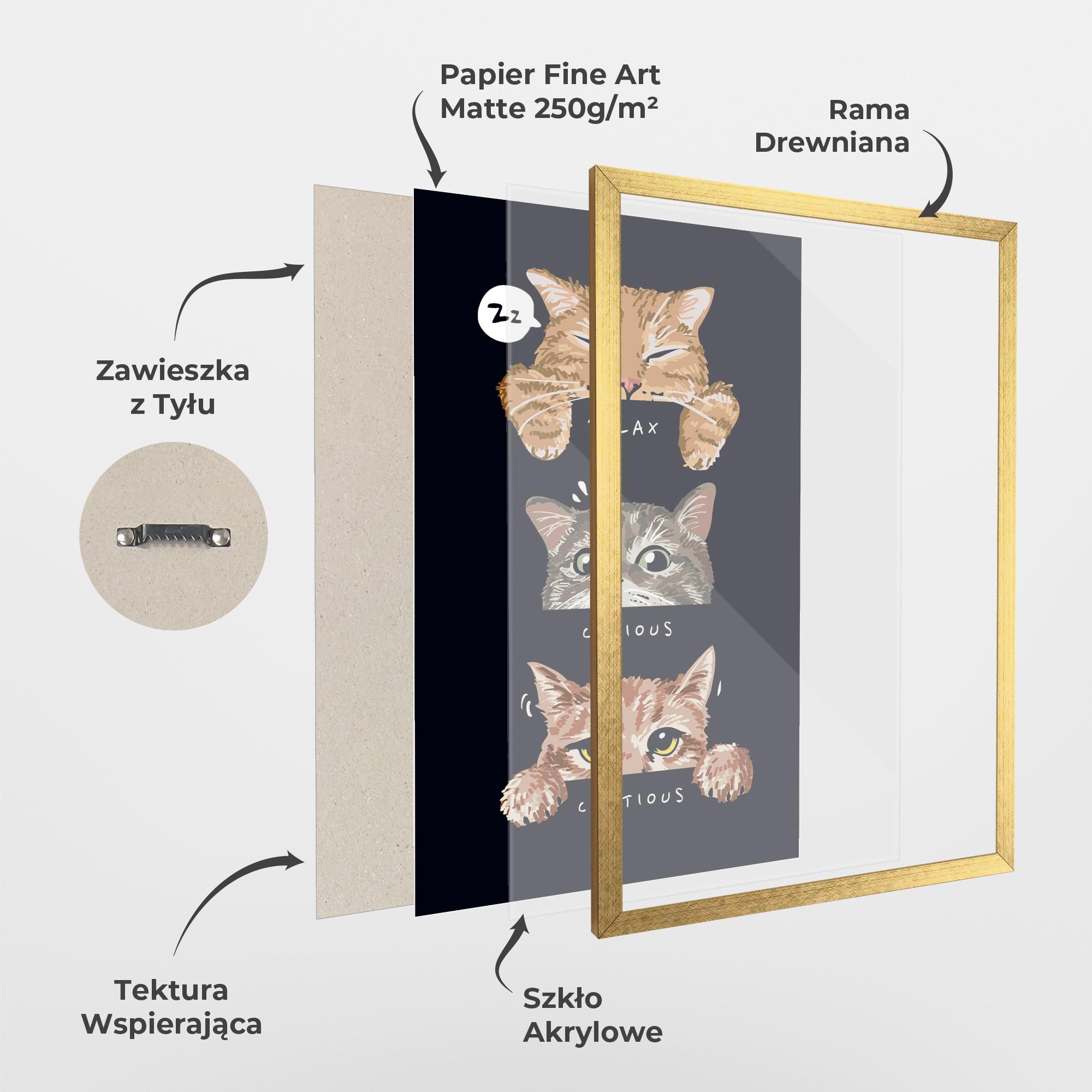 Plakat w Ramie Relax Cat mockup 1