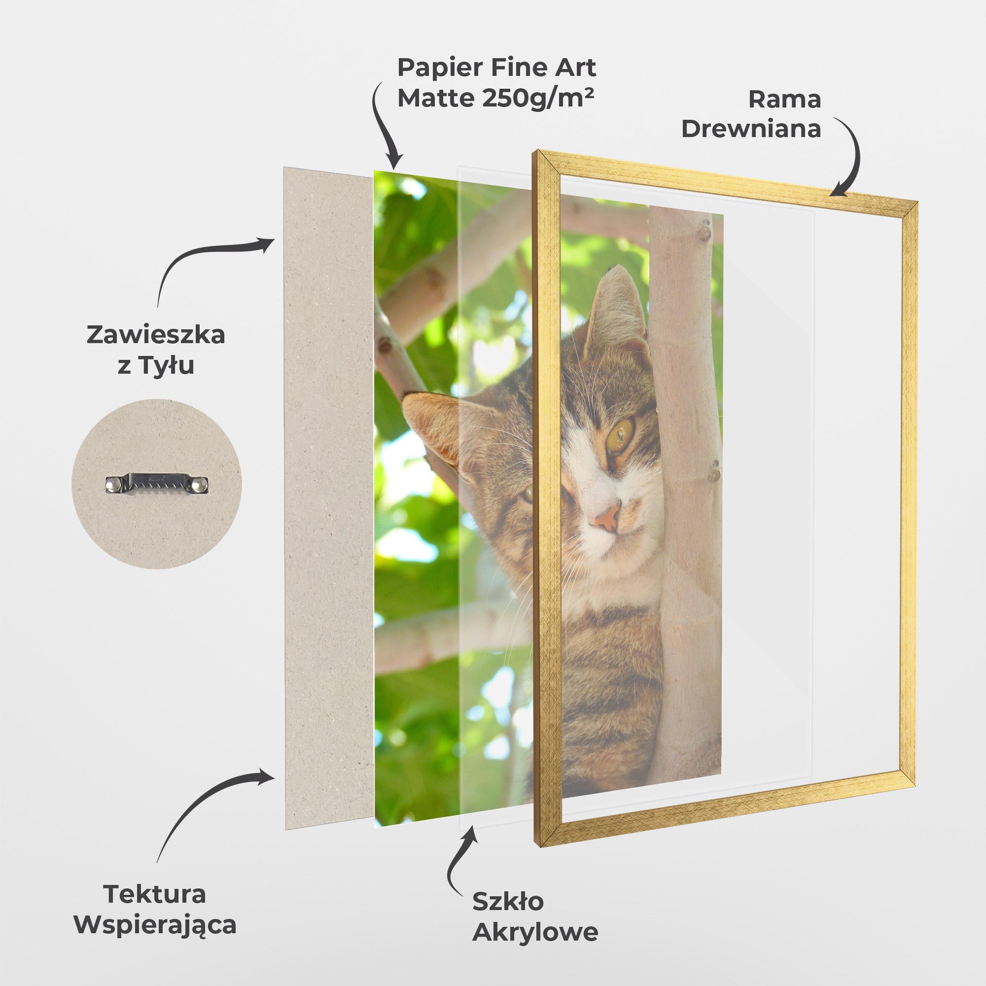 Plakat w Ramie Tree Cat mockup 1