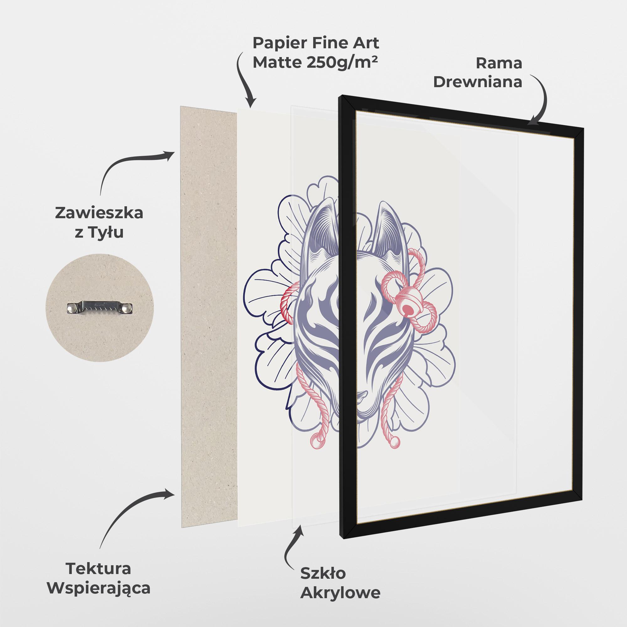 Plakat w Ramie Asiatic Cat mockup 1