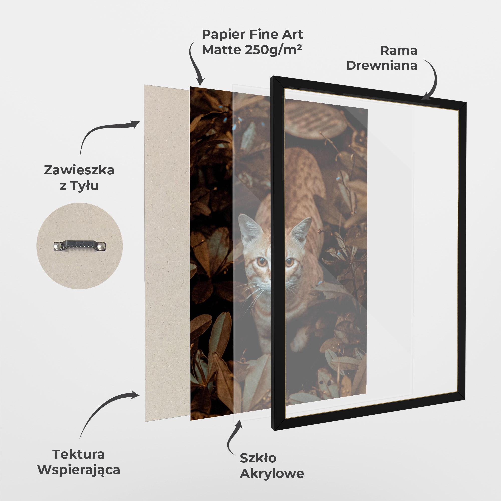 Plakat w Ramie Autumn Orange Cat mockup 1