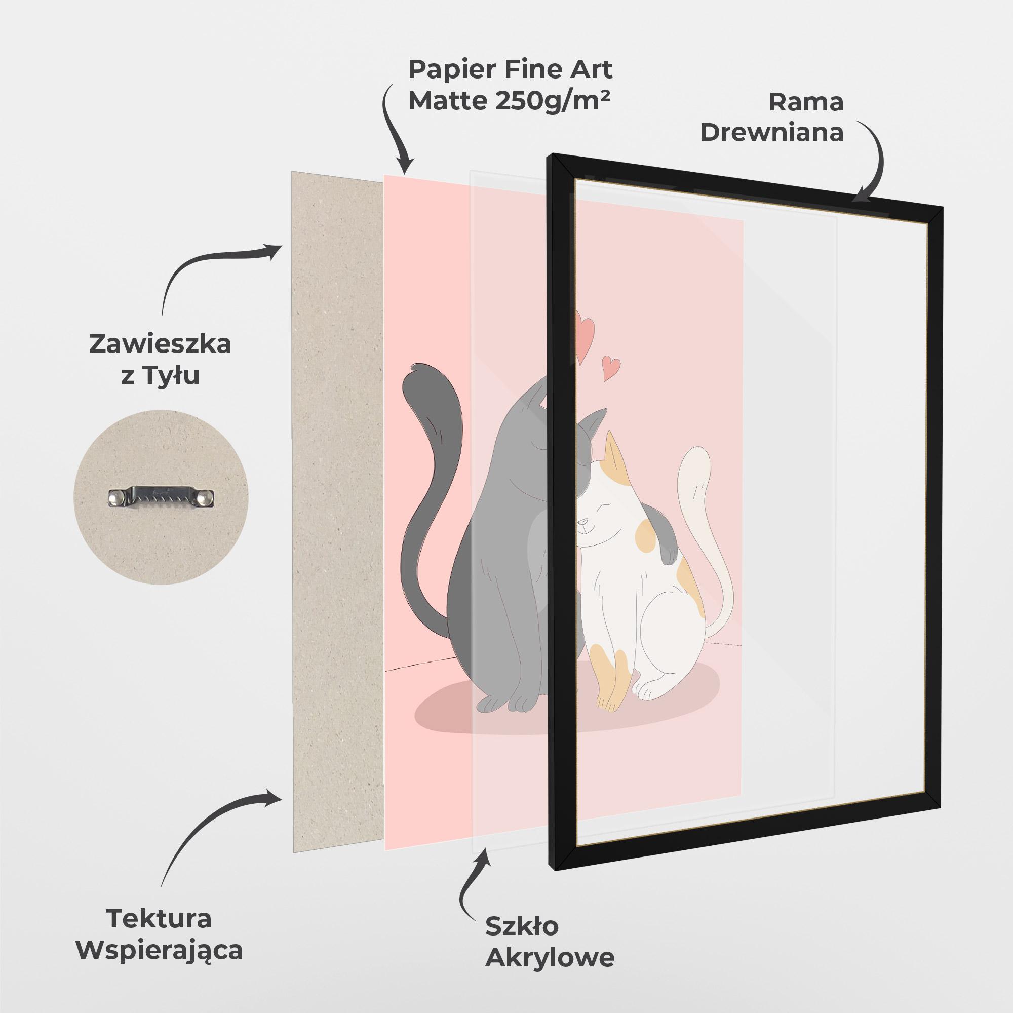 Plakat w Ramie Lover Cats mockup 1