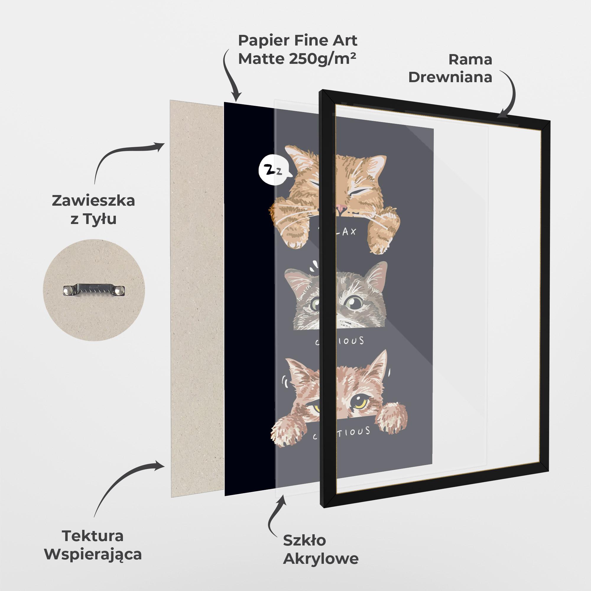 Plakat w Ramie Relax Cat mockup 1