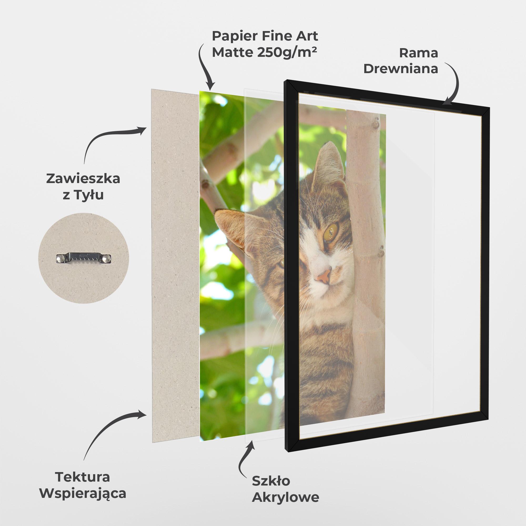 Plakat w Ramie Tree Cat mockup 1