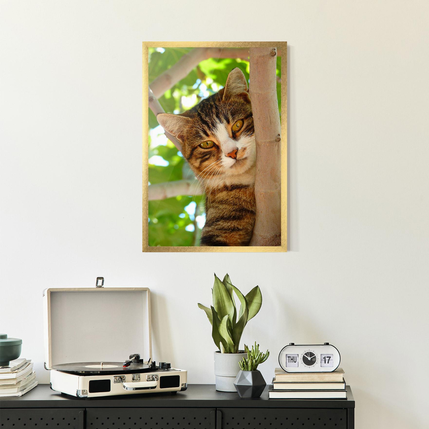 Plakat w Ramie Tree Cat mockup 2