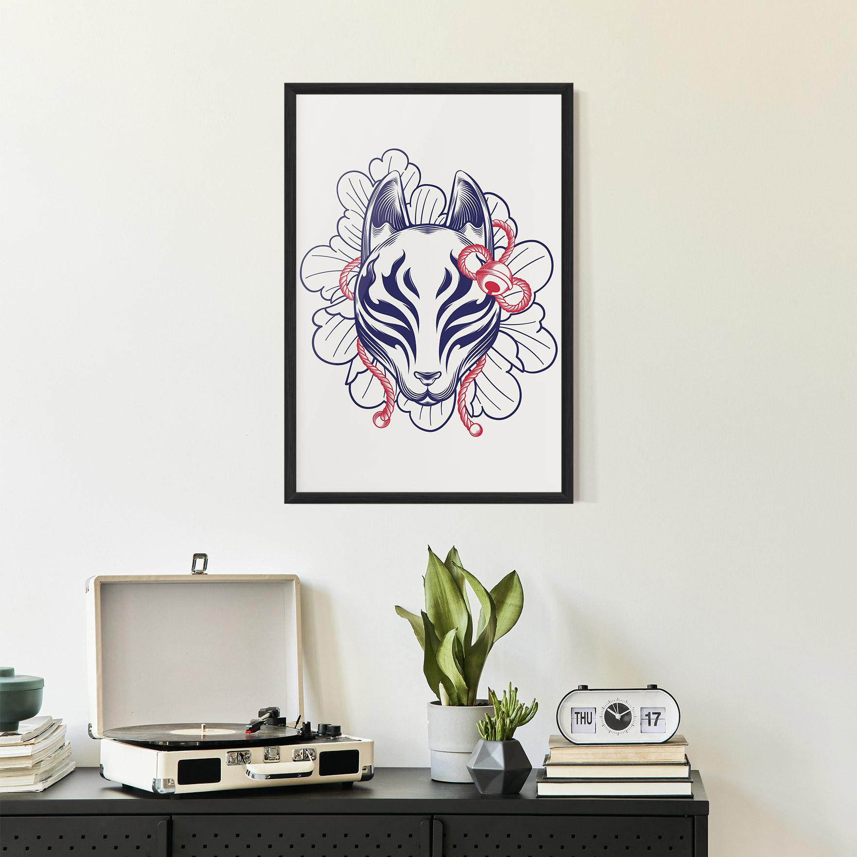 Plakat w Ramie Asiatic Cat mockup 2