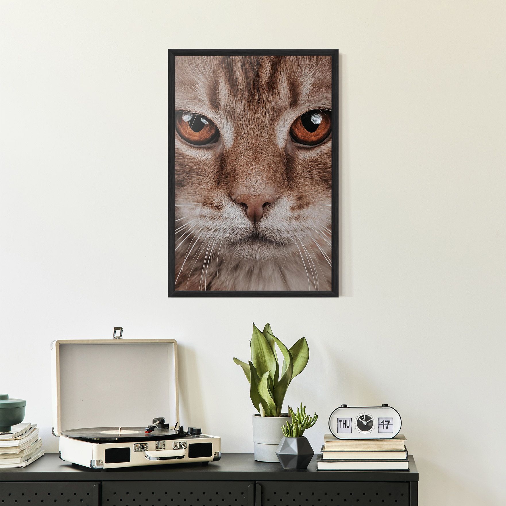 Fire Eyes Cat mockup 2