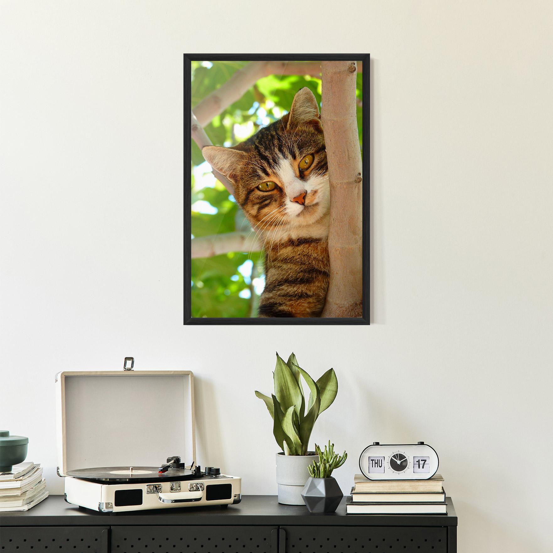 Plakat w Ramie Tree Cat mockup 2