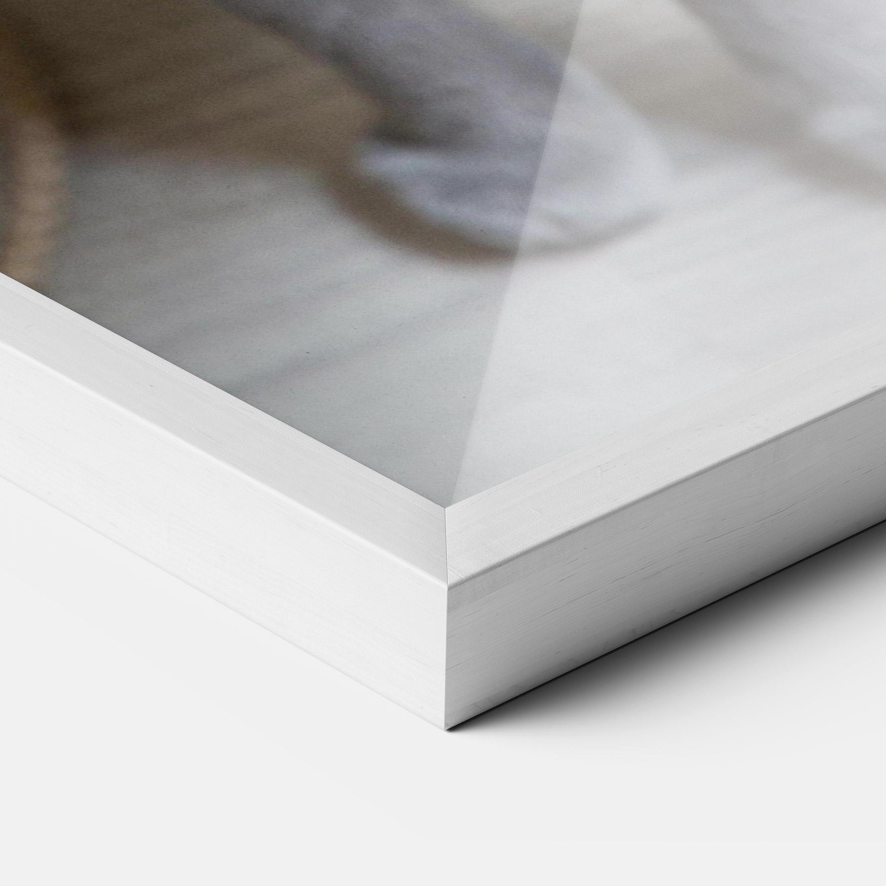 Plakat w Ramie Grey Green Cat Eyes mockup 3