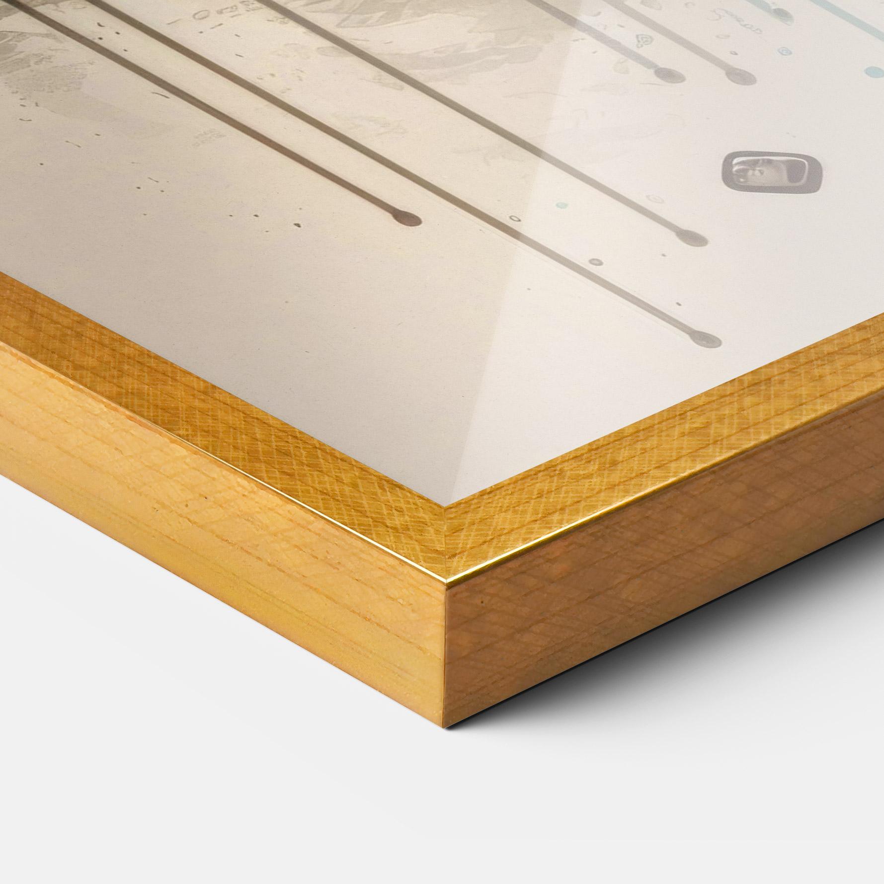 Plakat w Ramie Headphones Cute Cat mockup 3