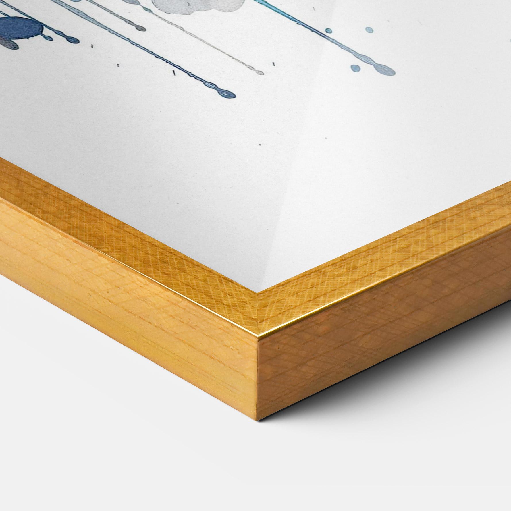 Plakat w Ramie Orange Blue Eyes Cat mockup 3