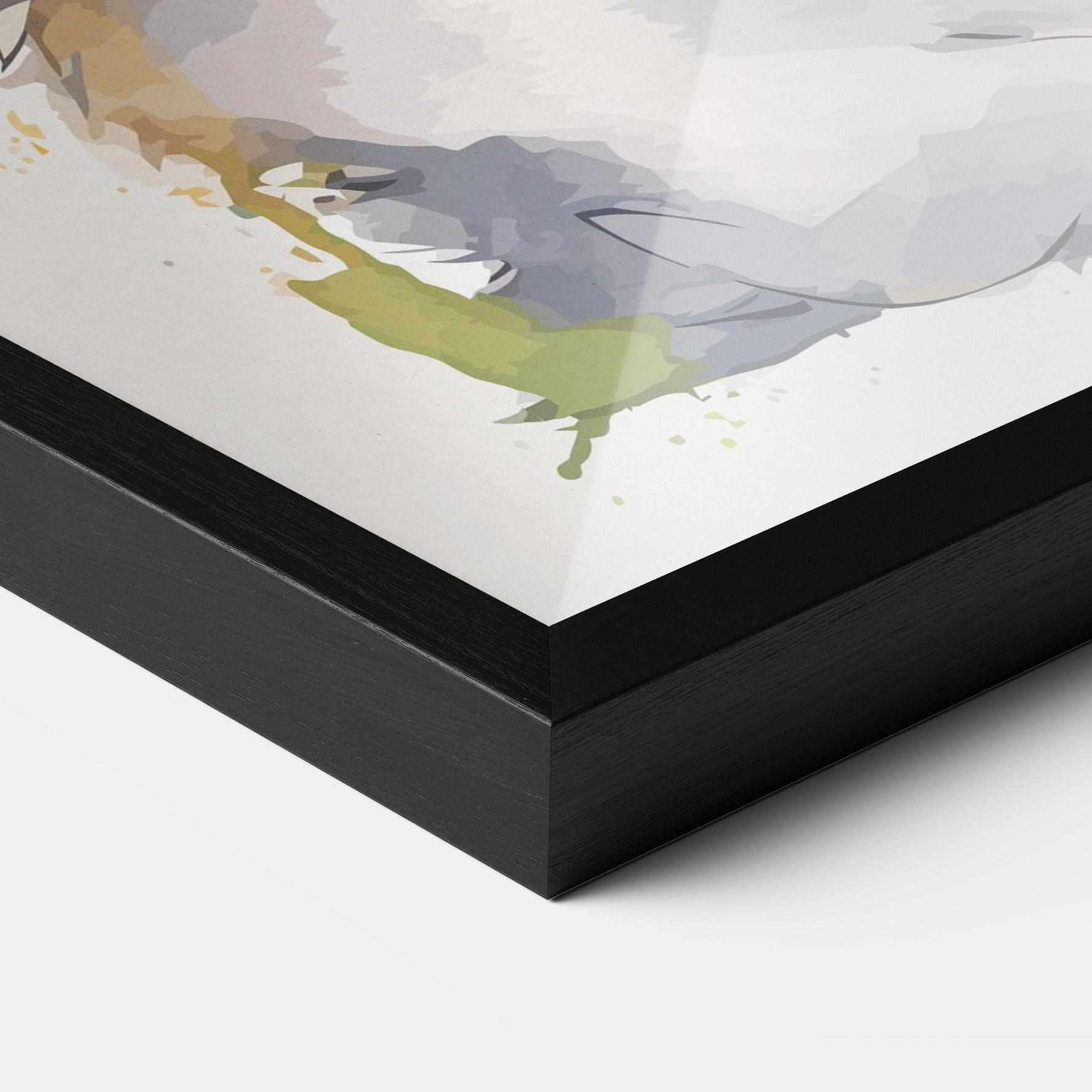 Plakat w Ramie Adorable Grey Cat mockup 3