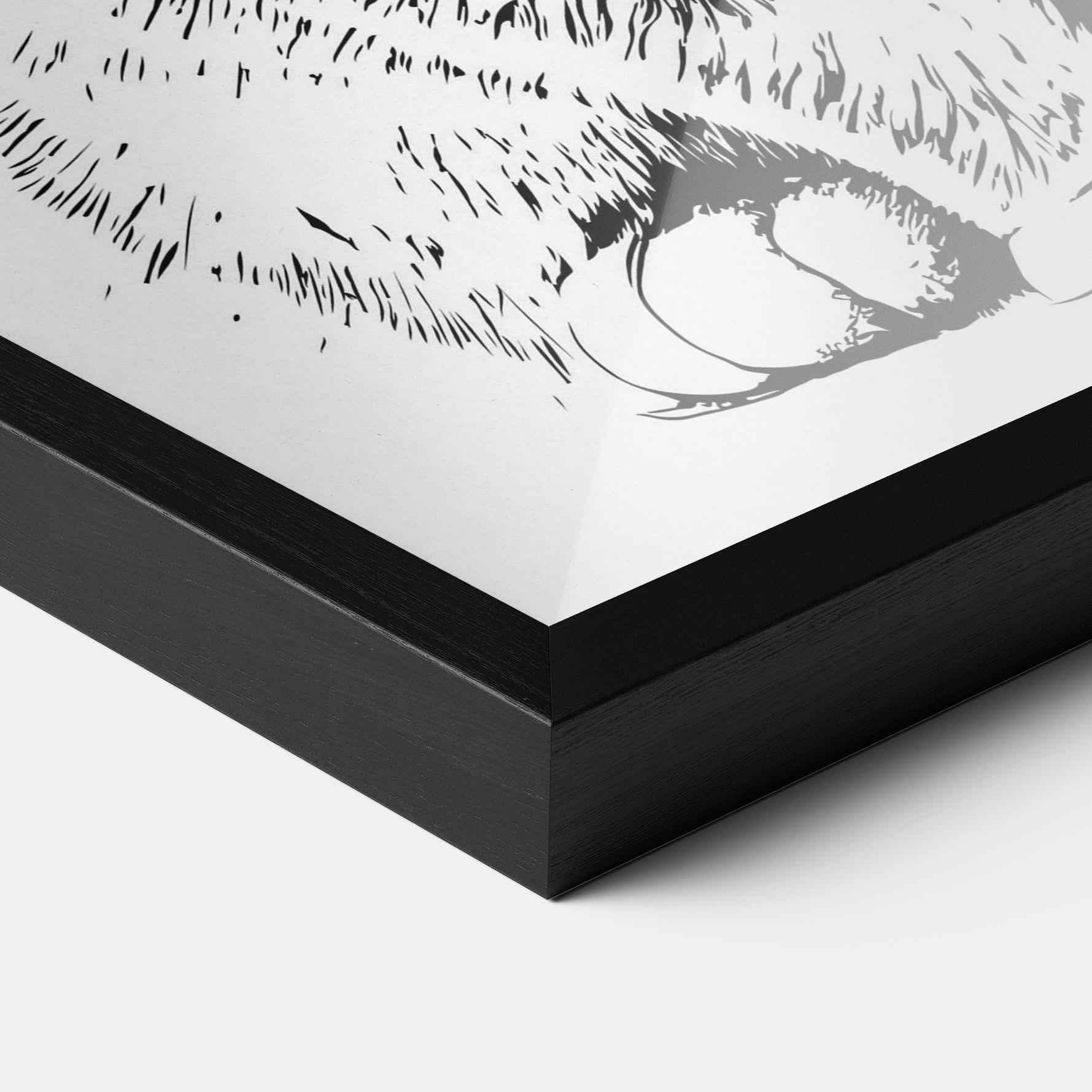 Plakat w Ramie Hand Drawn Cat mockup 3