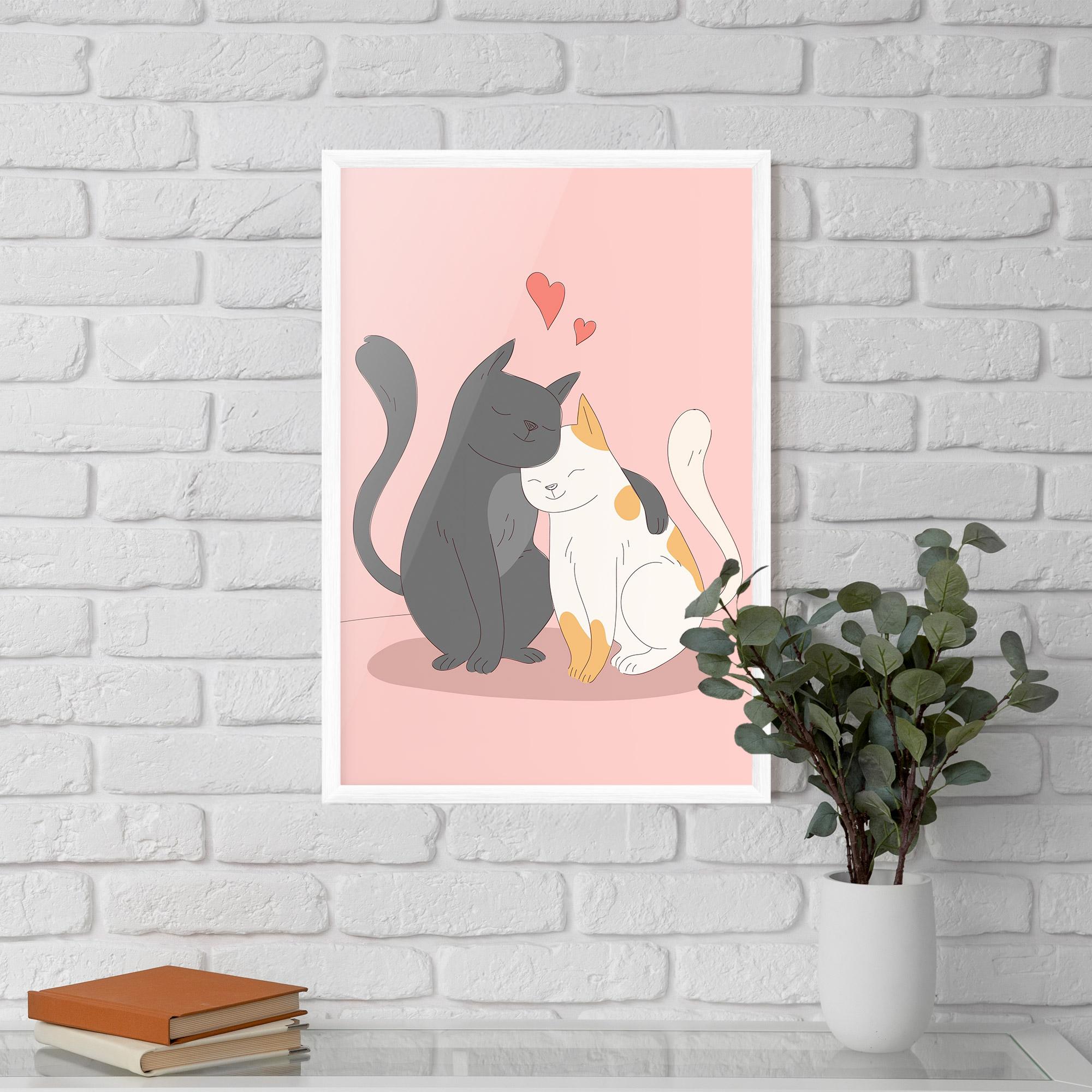 Plakat w Ramie Lover Cats mockup 5