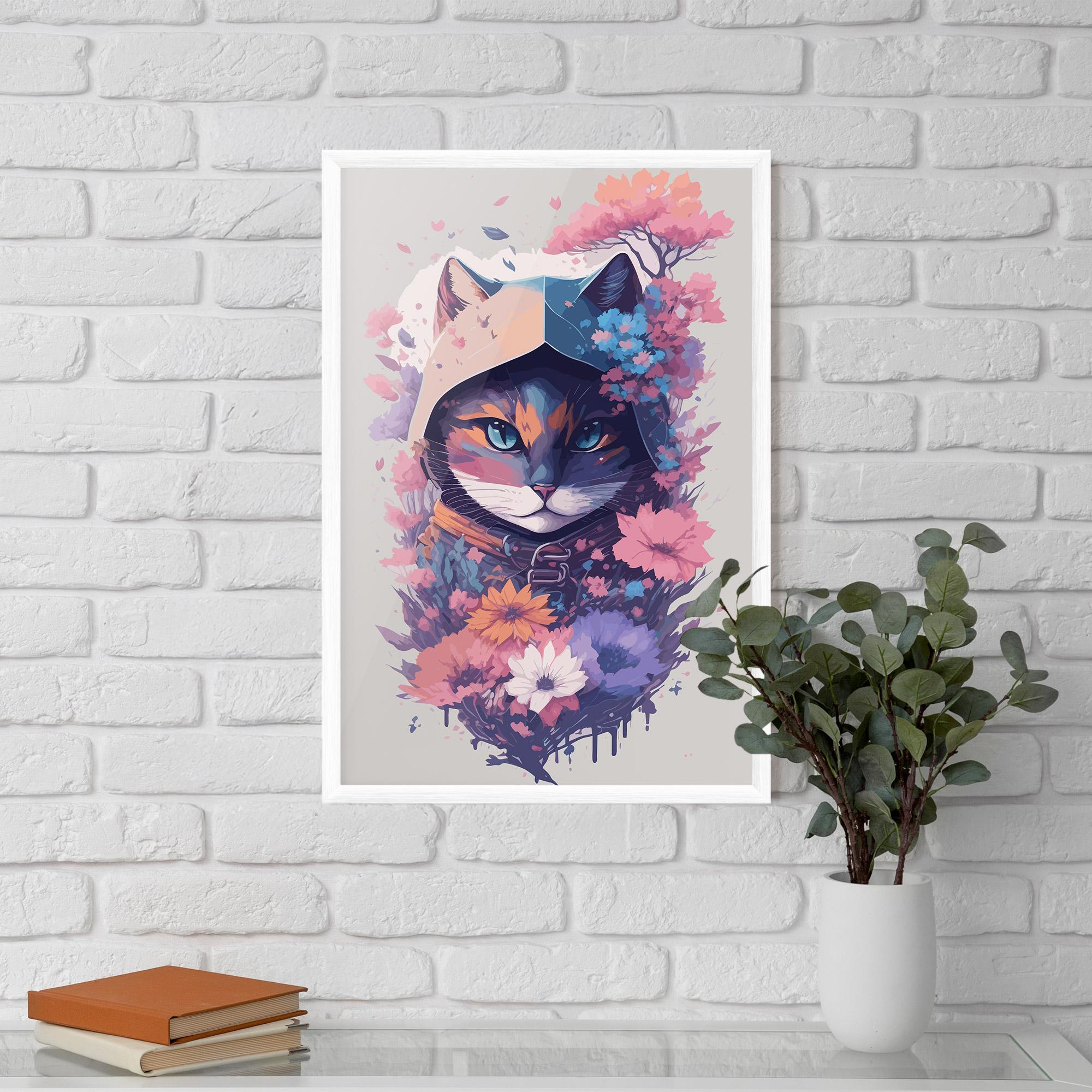 Plakat w Ramie Purple Cat mockup 5