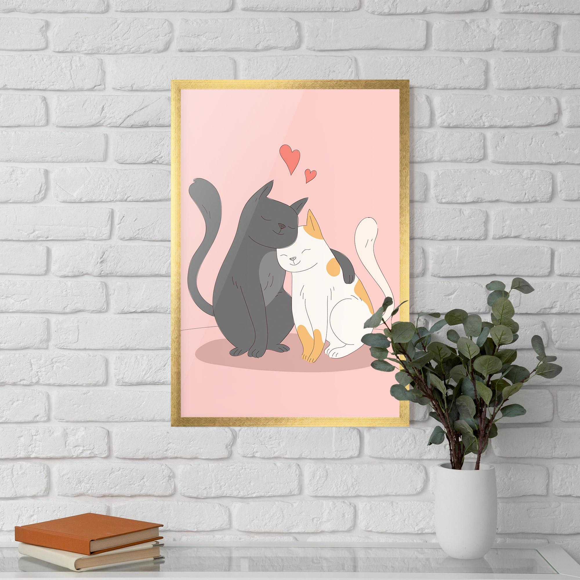 Plakat w Ramie Lover Cats mockup 5