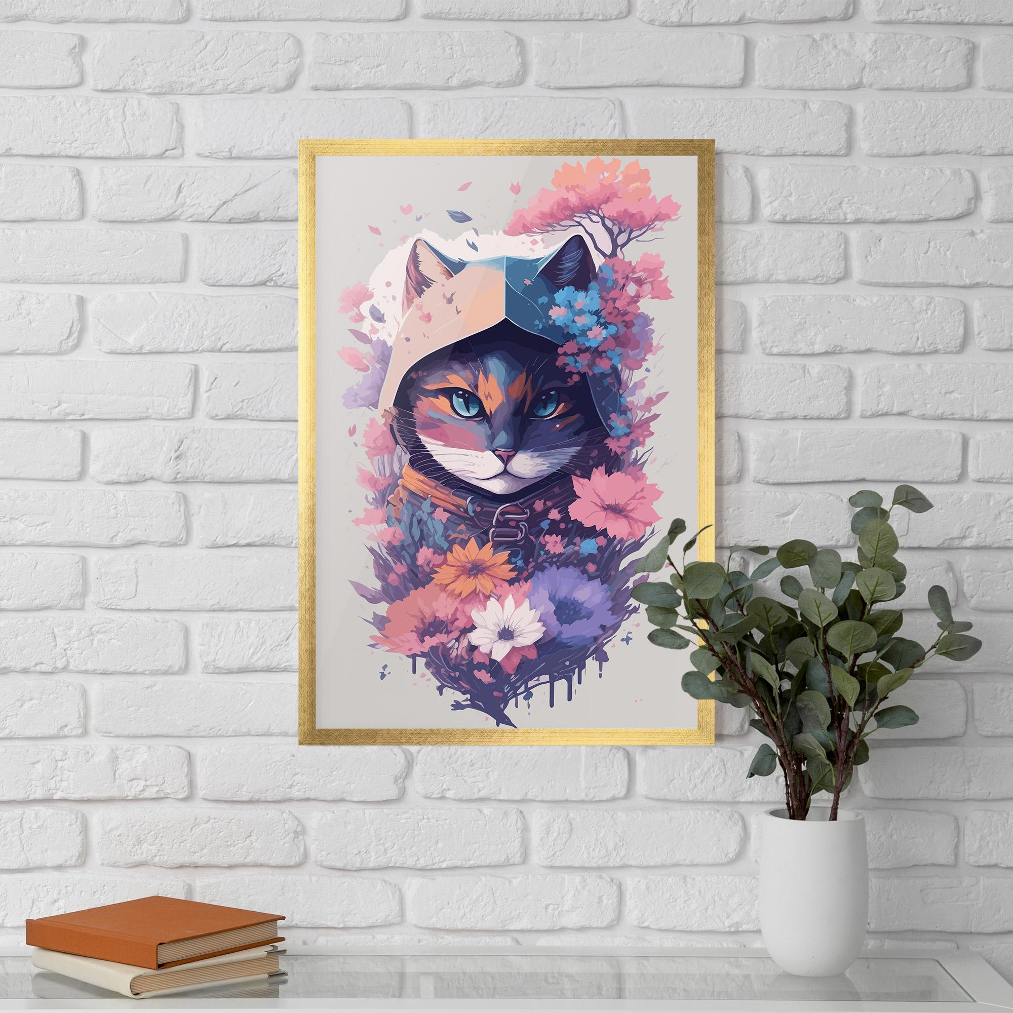 Plakat w Ramie Purple Cat mockup 5