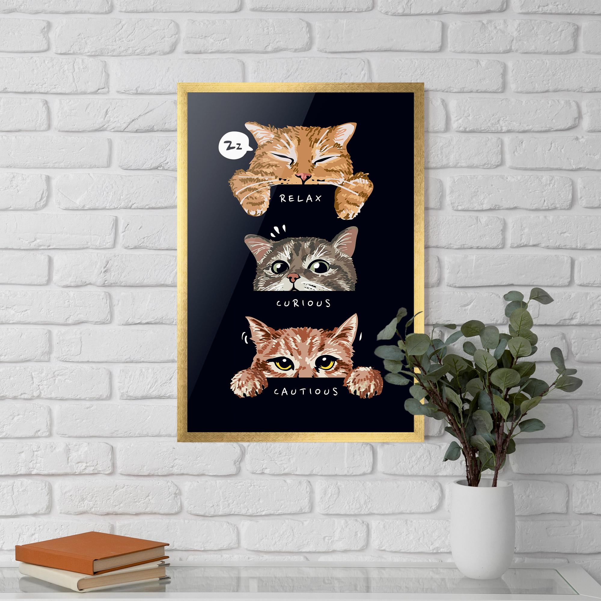 Plakat w Ramie Relax Cat mockup 5