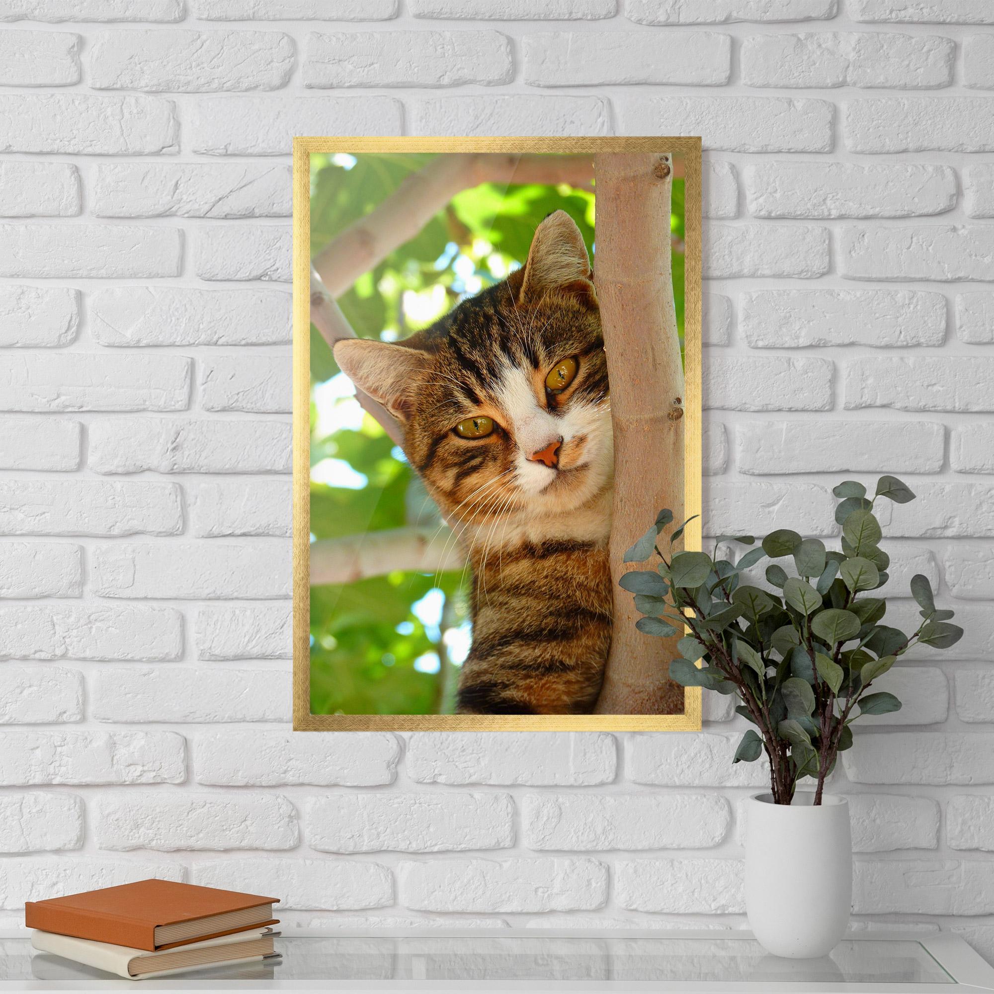 Plakat w Ramie Tree Cat mockup 5