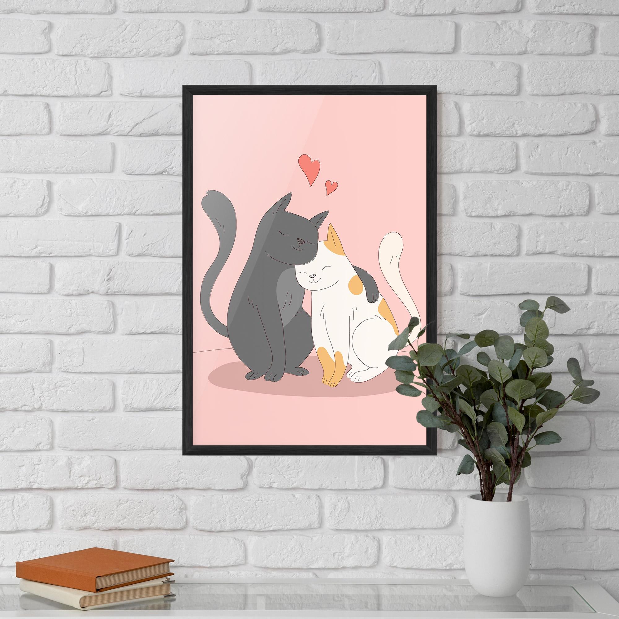 Plakat w Ramie Lover Cats mockup 5