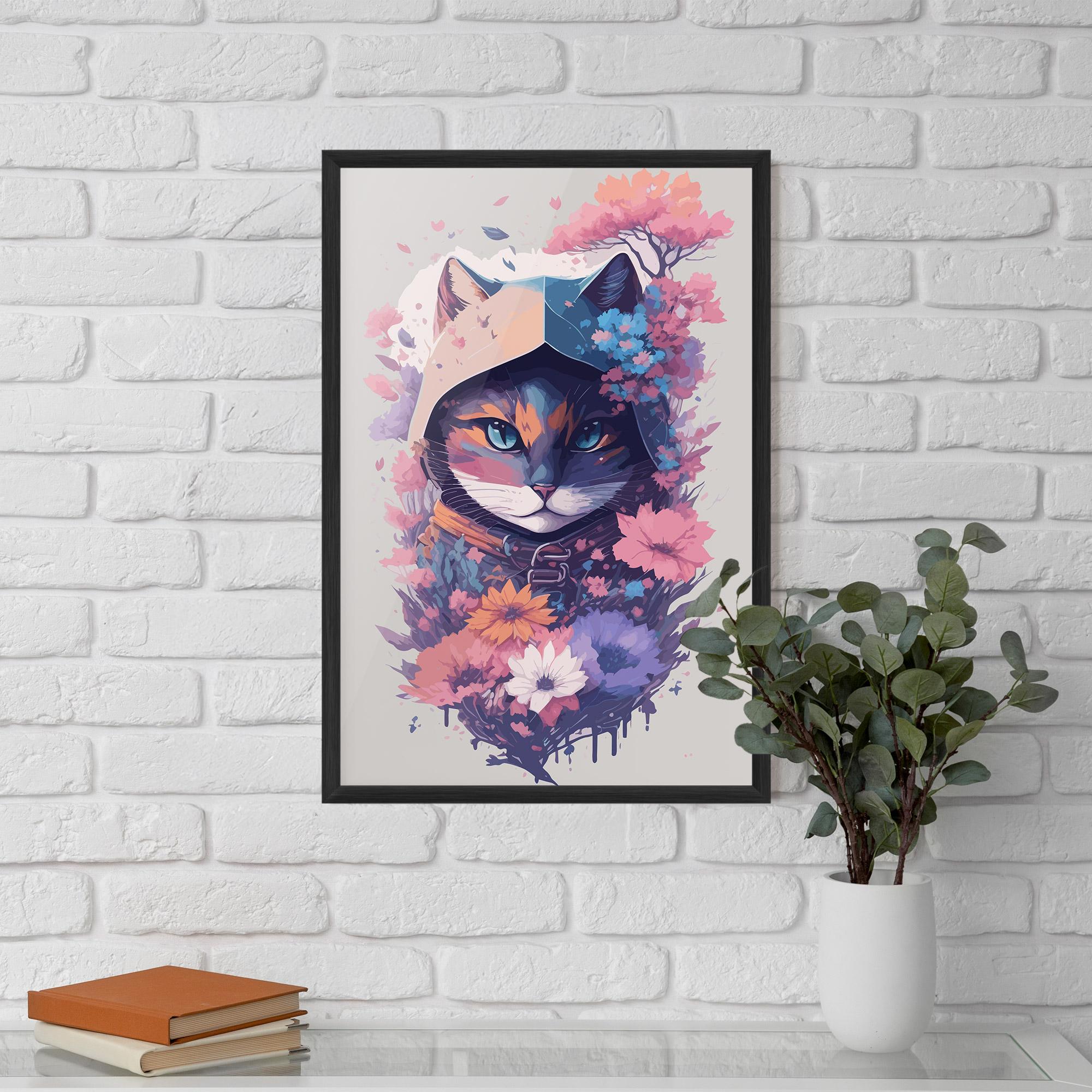 Plakat w Ramie Purple Cat mockup 5