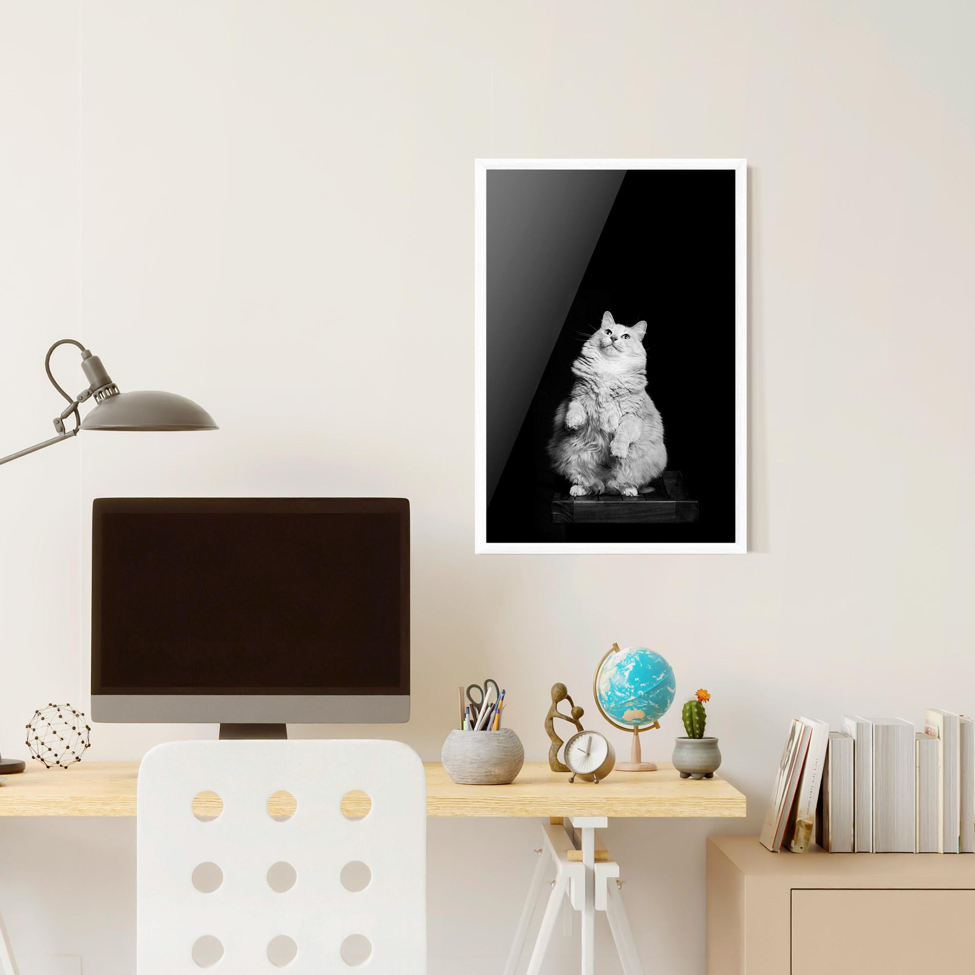 Plakat w Ramie Big Fluffy Cat mockup 6