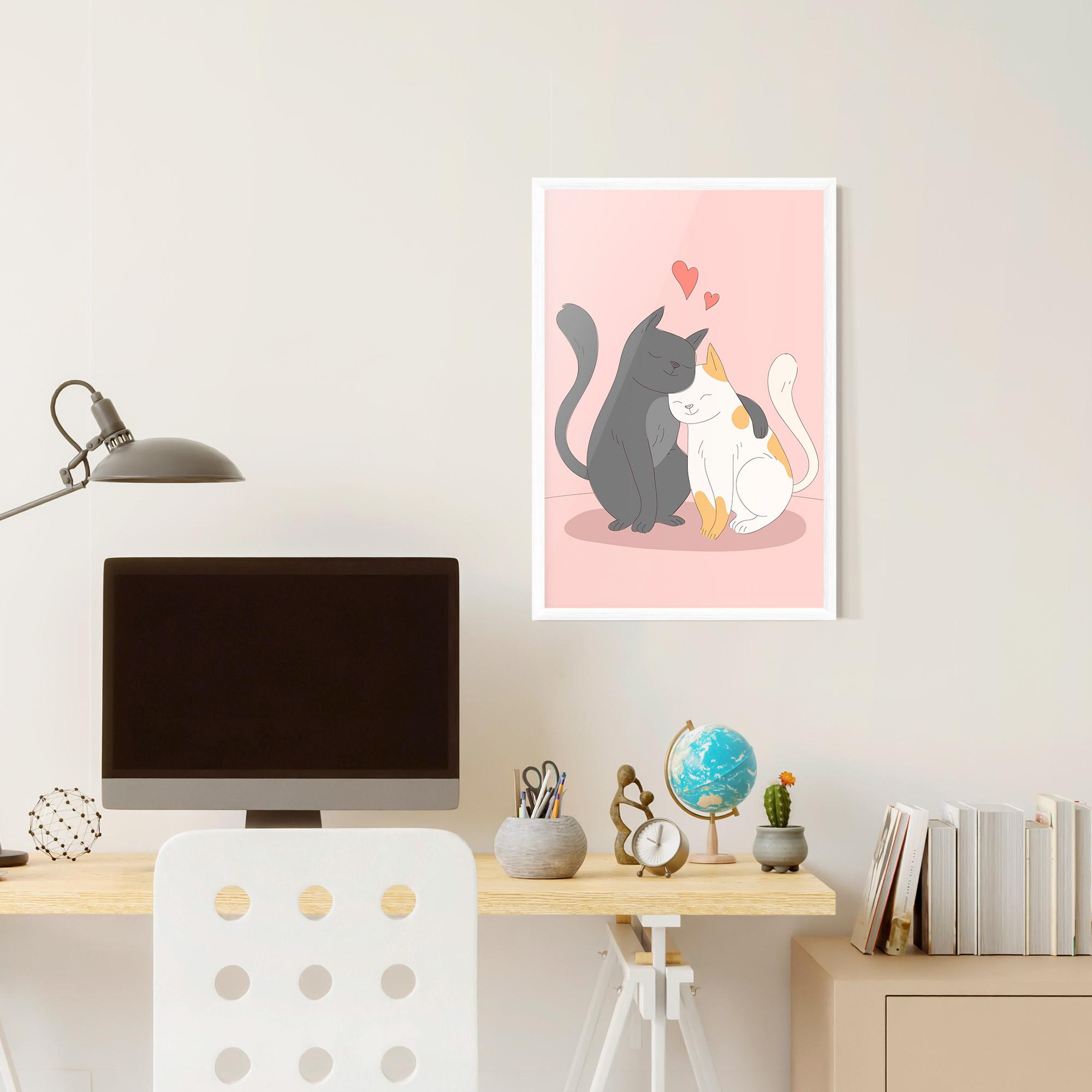 Plakat w Ramie Lover Cats mockup 6