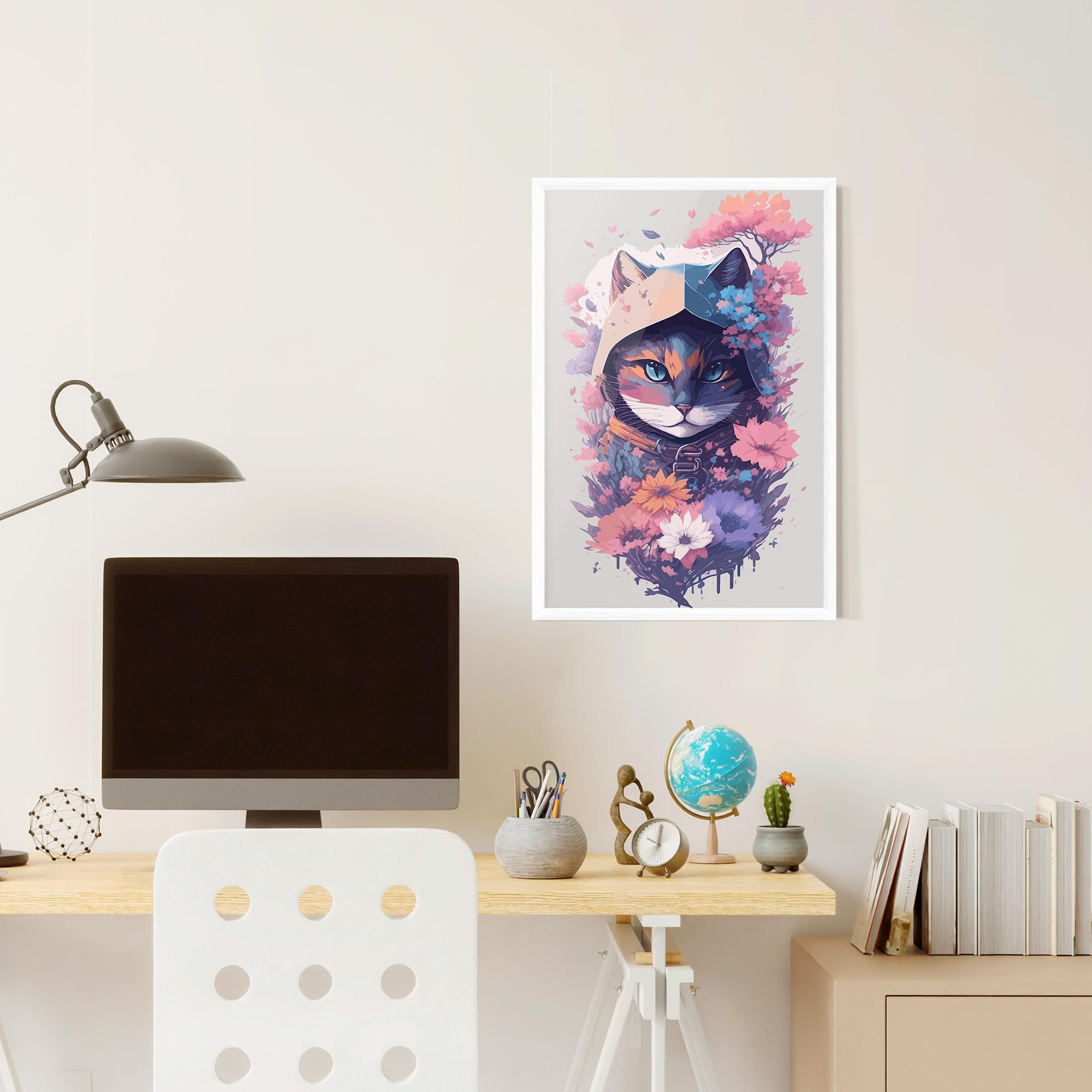 Plakat w Ramie Purple Cat mockup 6