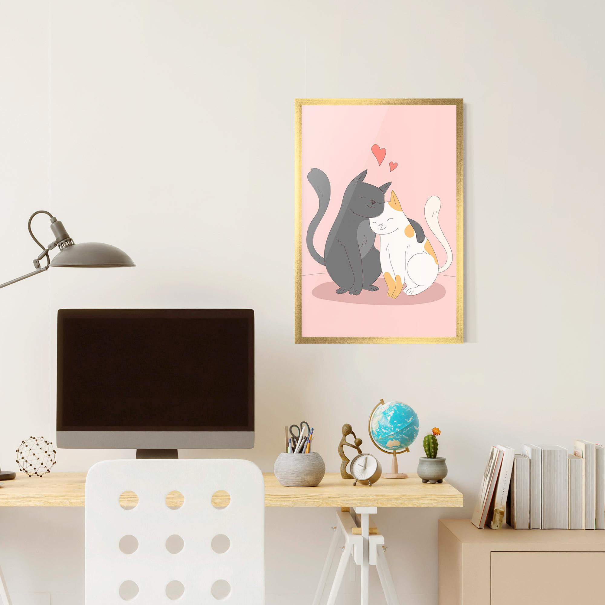 Plakat w Ramie Lover Cats mockup 6