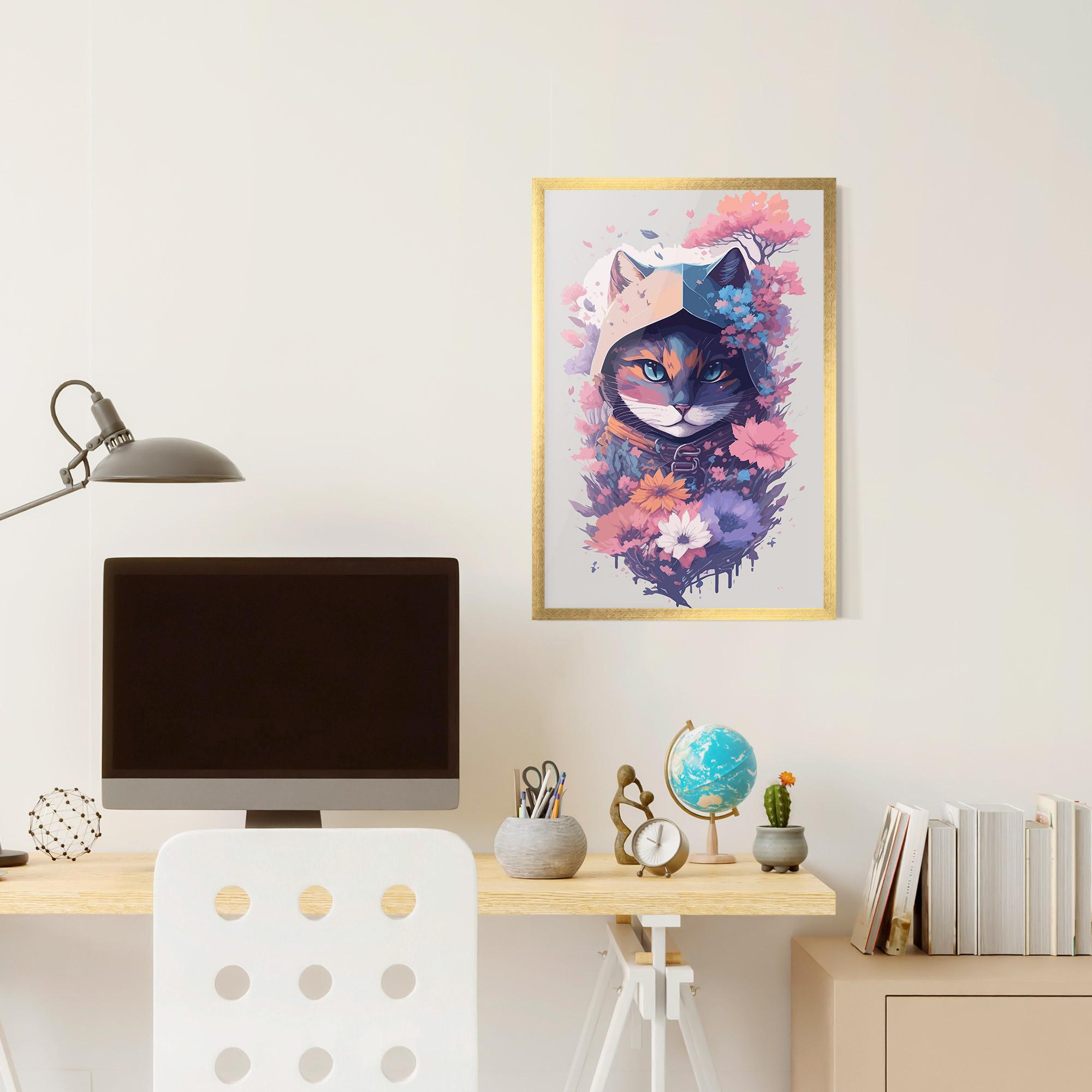 Plakat w Ramie Purple Cat mockup 6