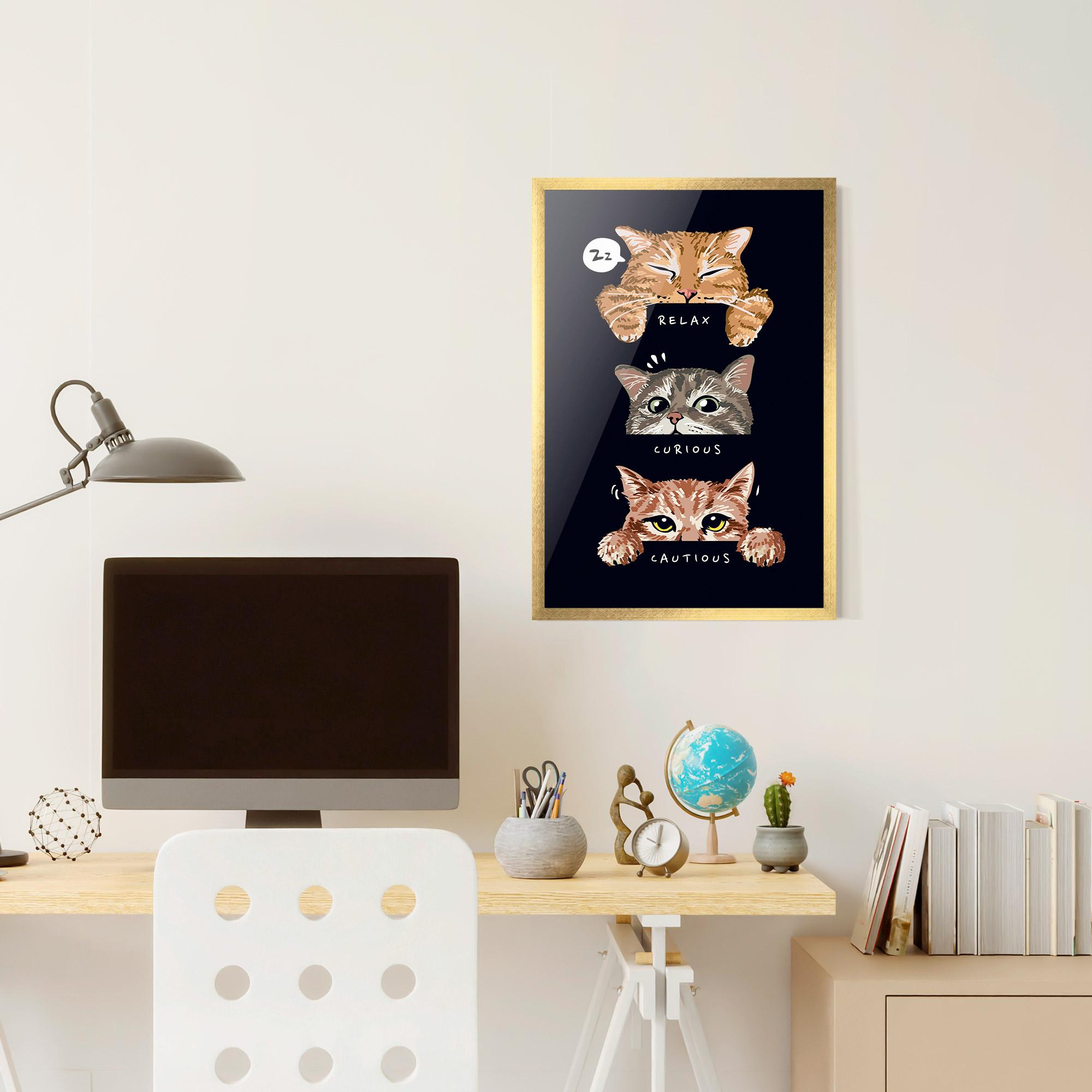 Plakat w Ramie Relax Cat mockup 6