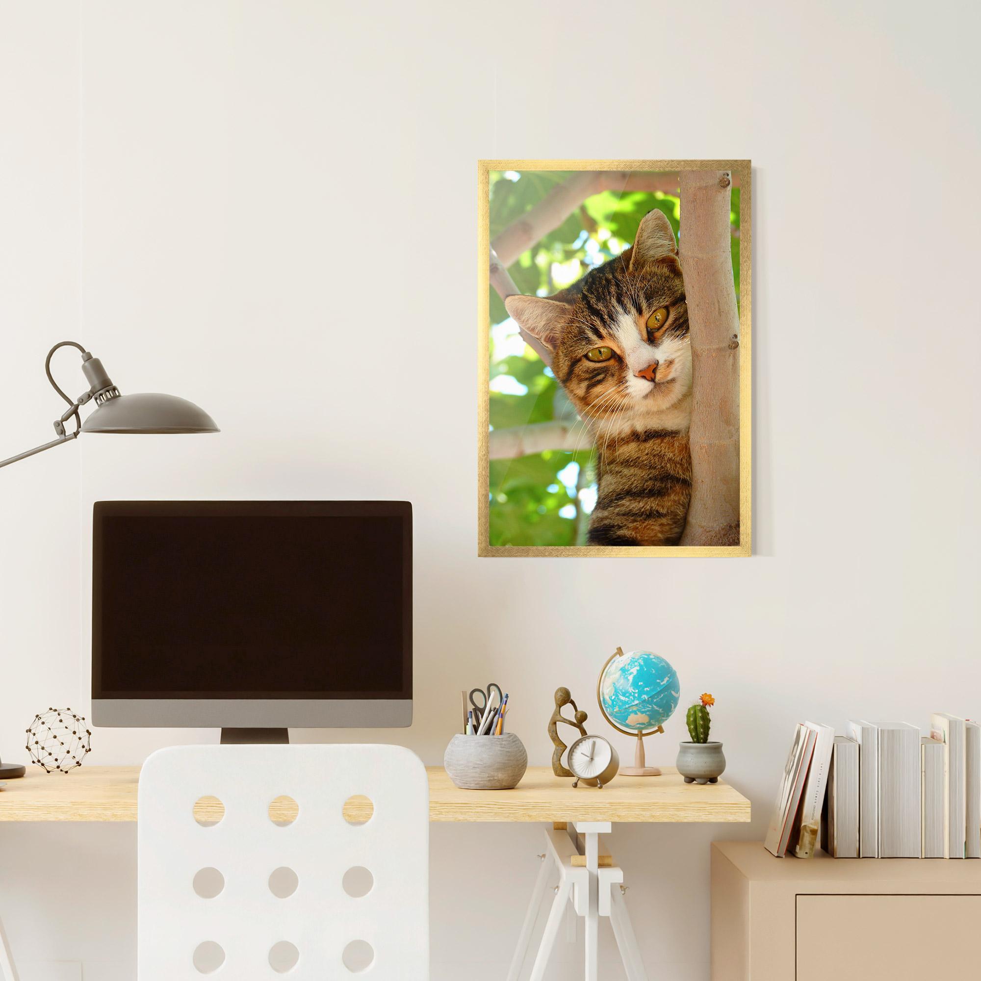 Plakat w Ramie Tree Cat mockup 6
