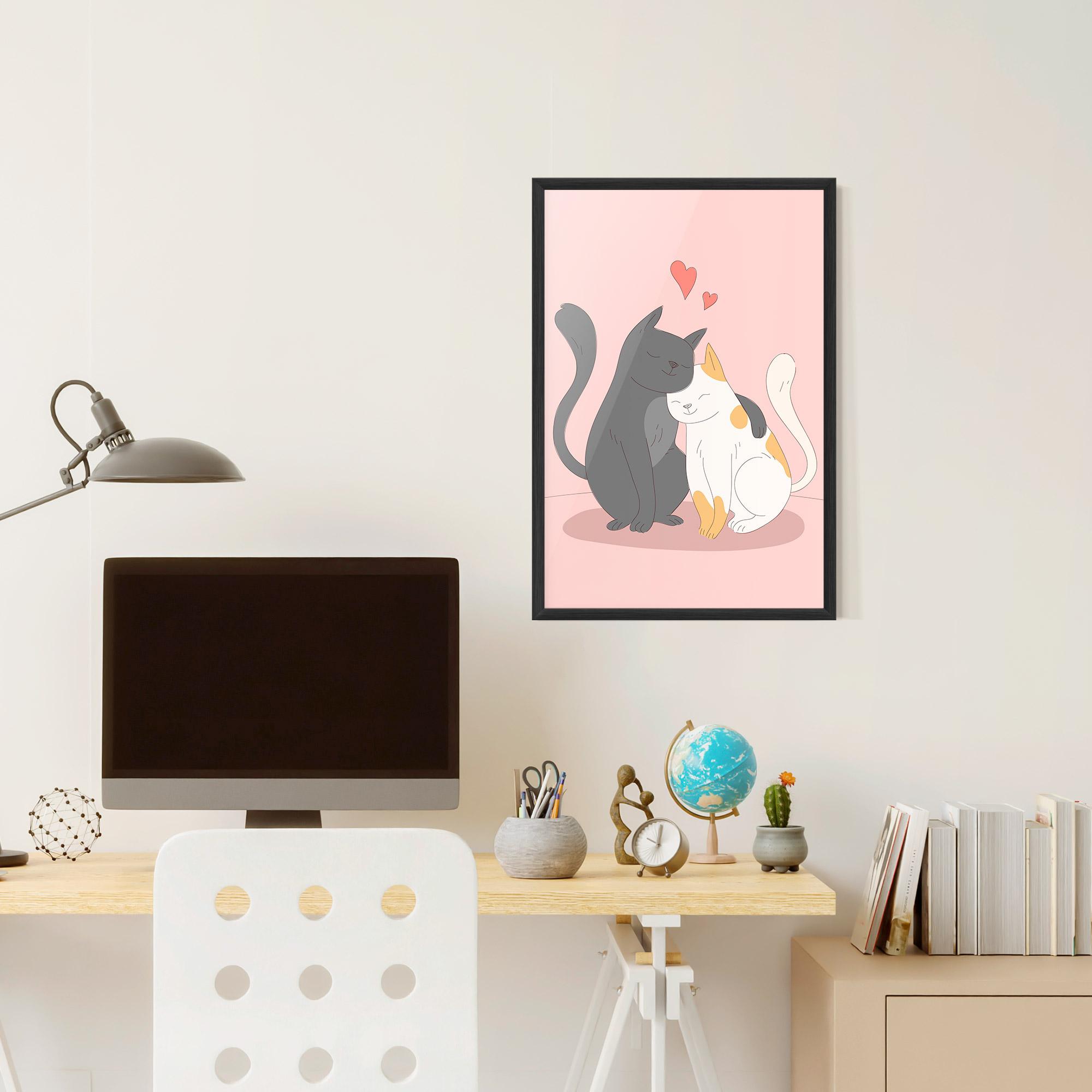 Plakat w Ramie Lover Cats mockup 6