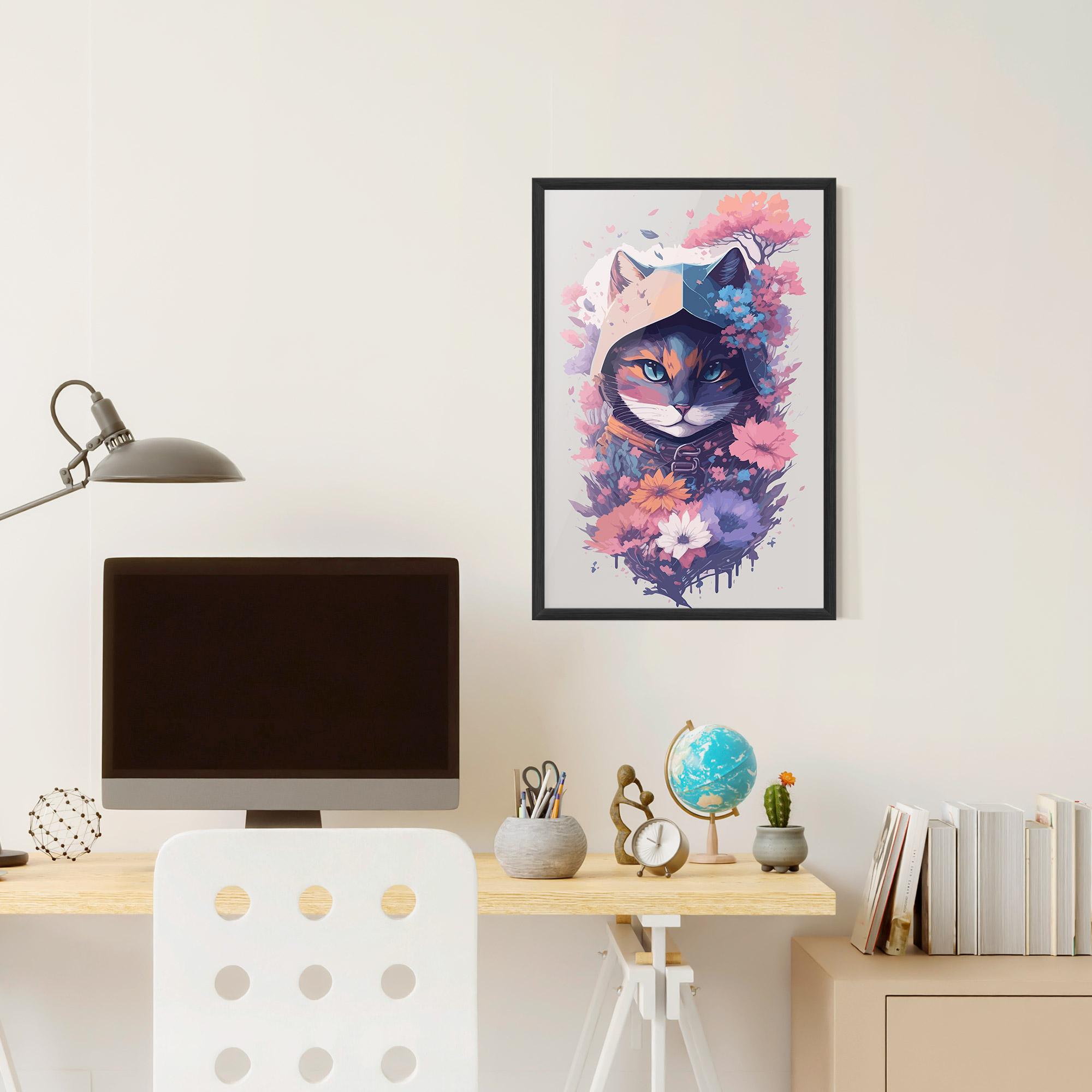 Plakat w Ramie Purple Cat mockup 6