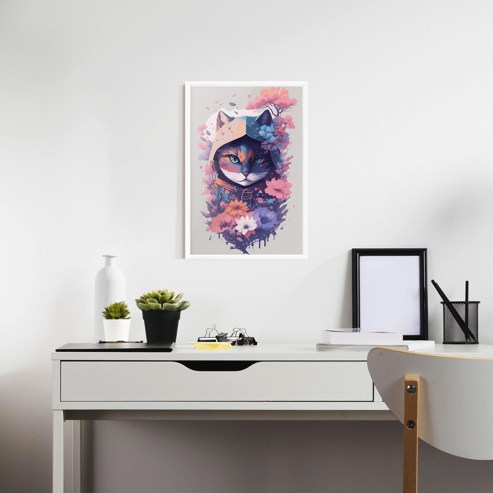 Plakat w Ramie Purple Cat mockup 7