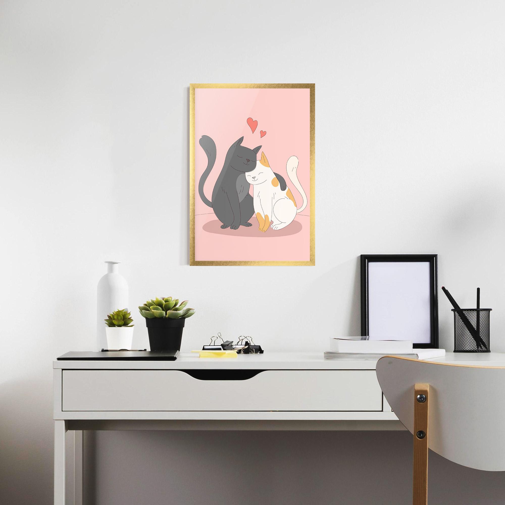 Plakat w Ramie Lover Cats mockup 7