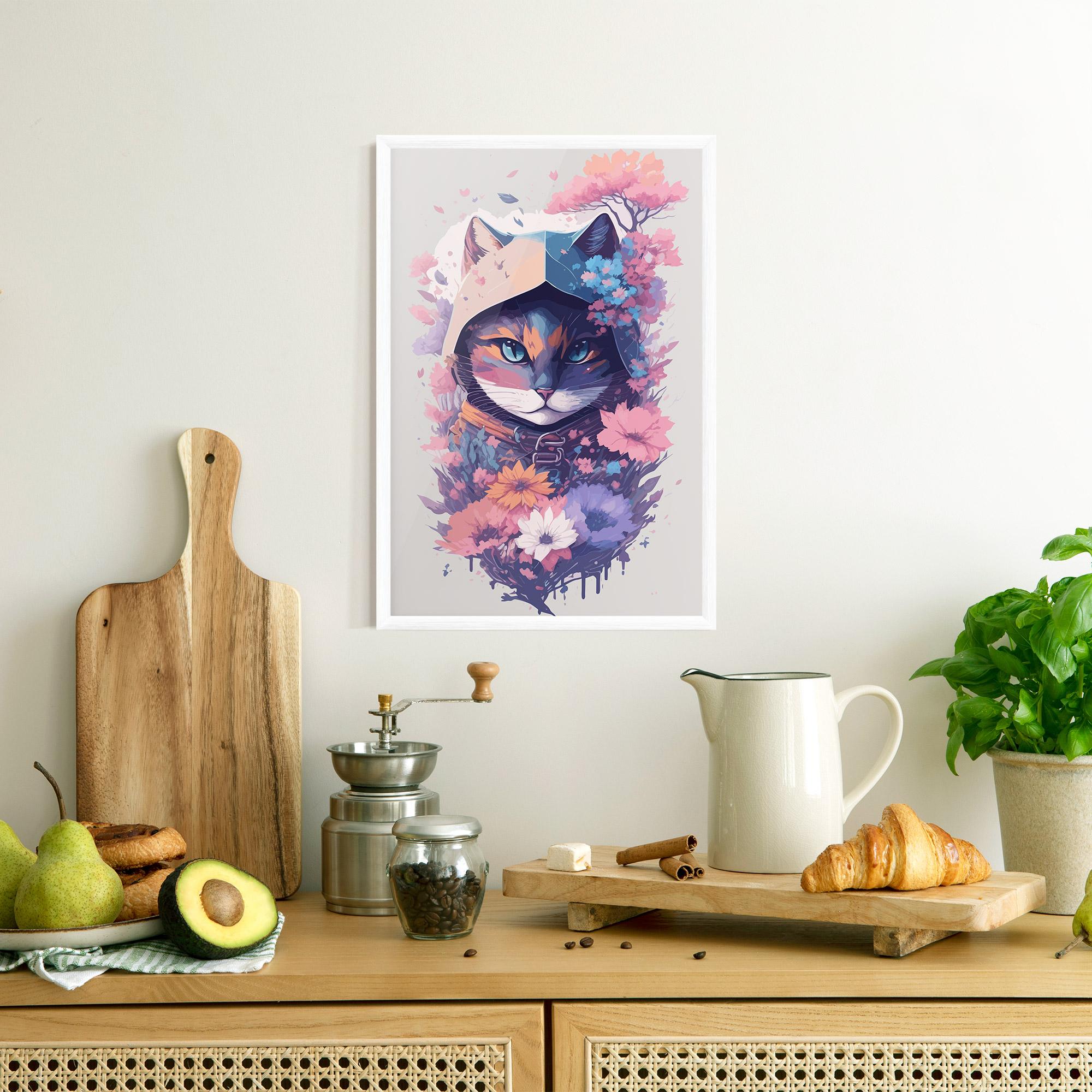 Plakat w Ramie Purple Cat mockup 8